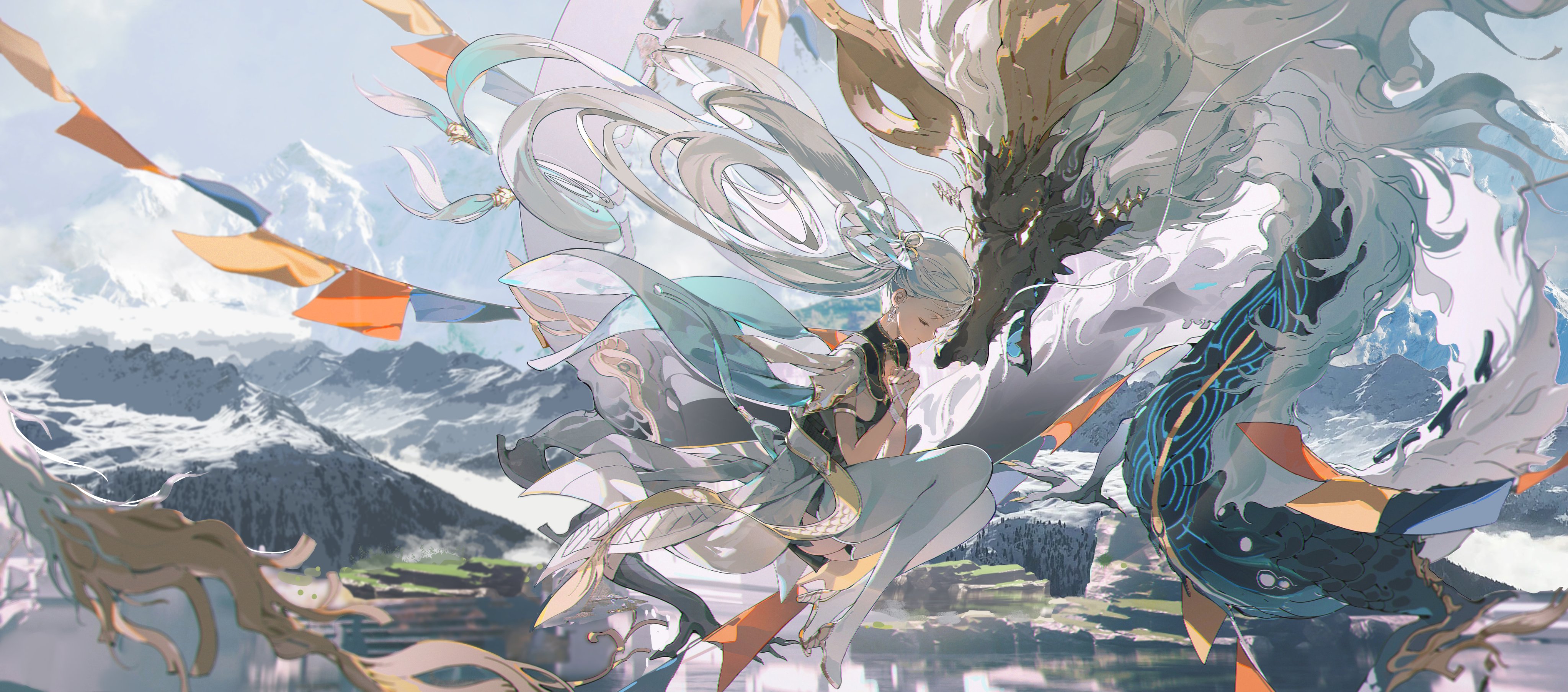 Anime 4096x1808 Wuthering Waves Jinxi (Wuthering Waves) chinese clothing video game art anime games anime girls Jinhsi (Wuthering Waves)
