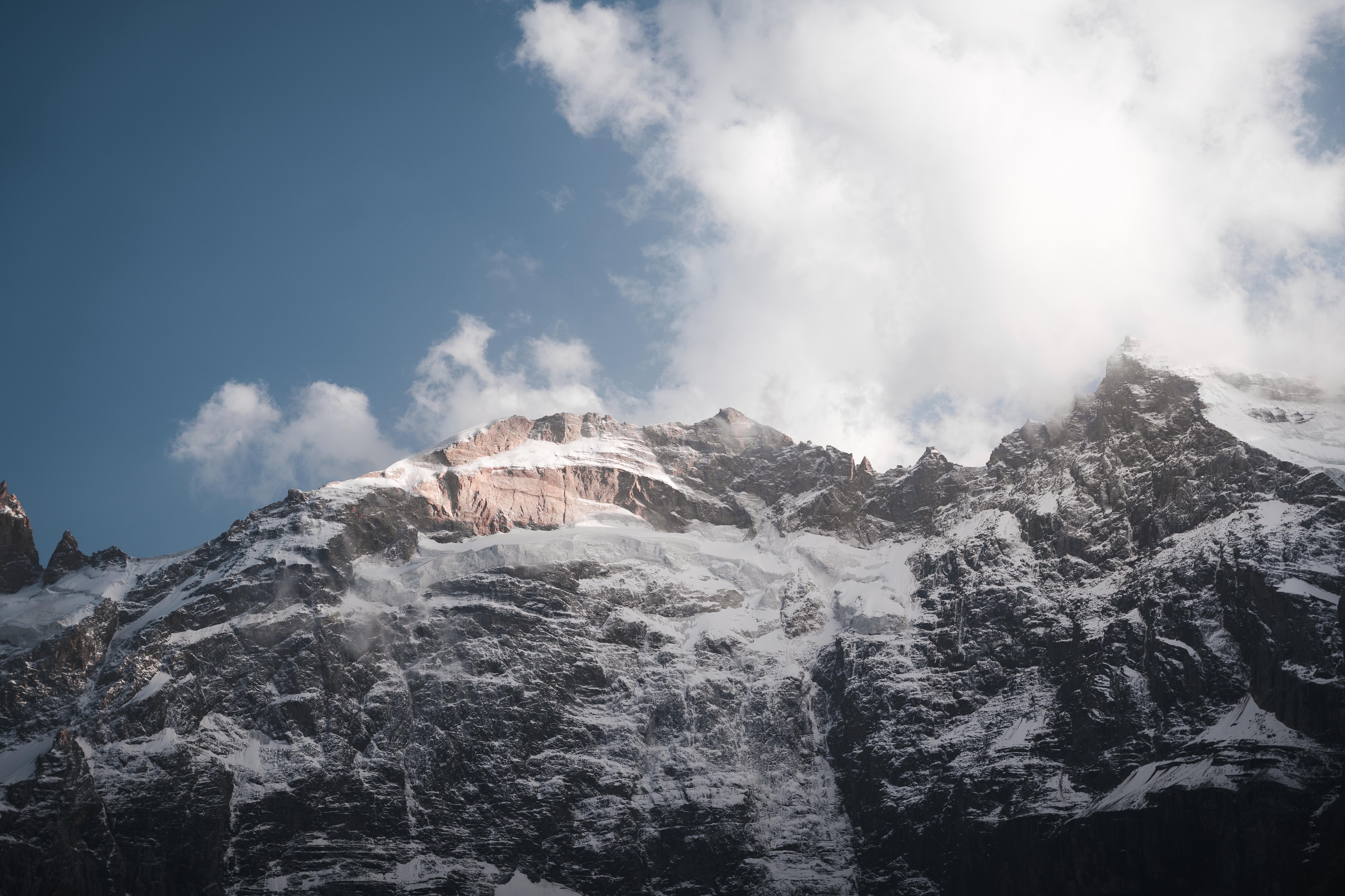 General 5603x3735 Tajikistan Asia snow clouds landscape nature cliff mountains