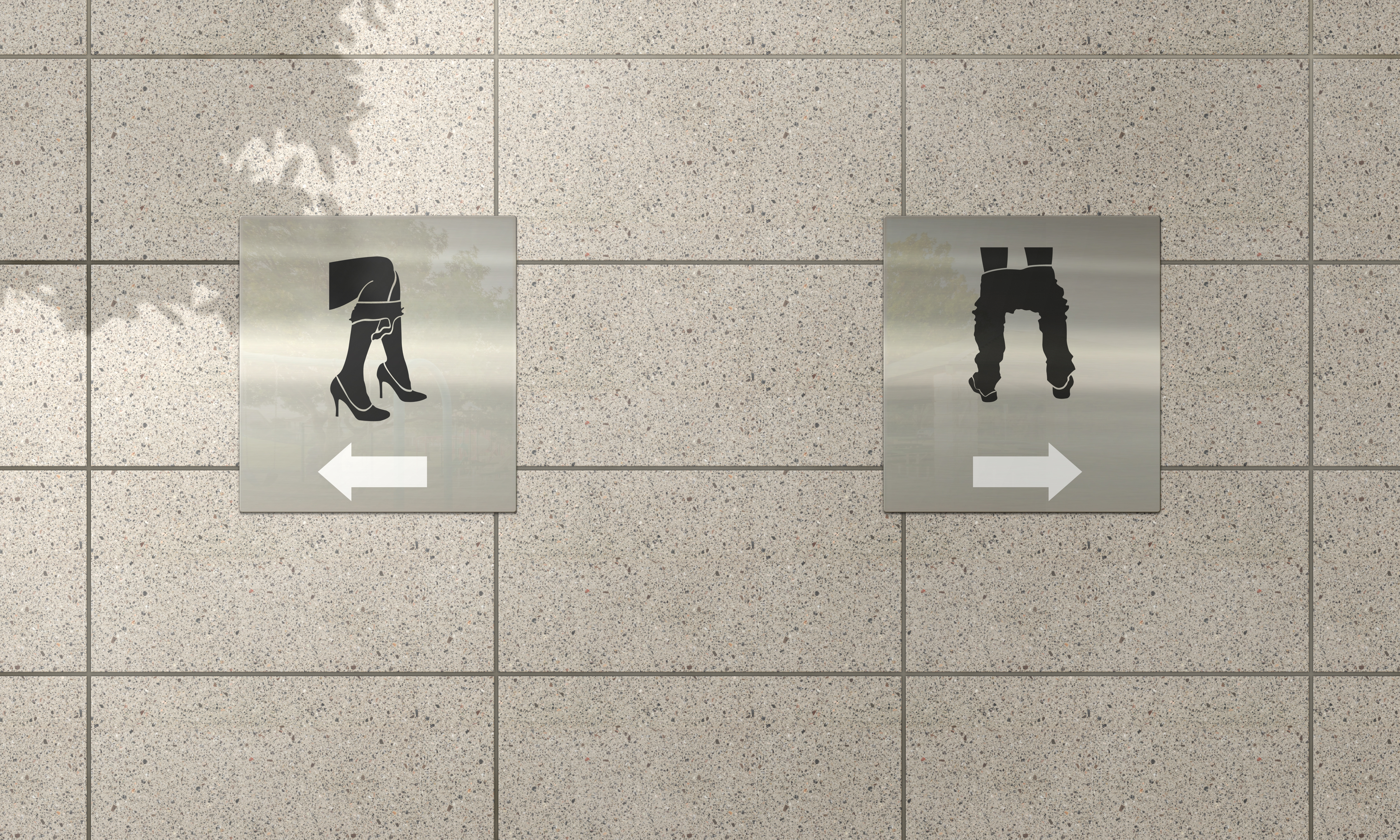 General 5000x3000 public restroom signs park digital art arrow (design) heels pants sitting legs standing