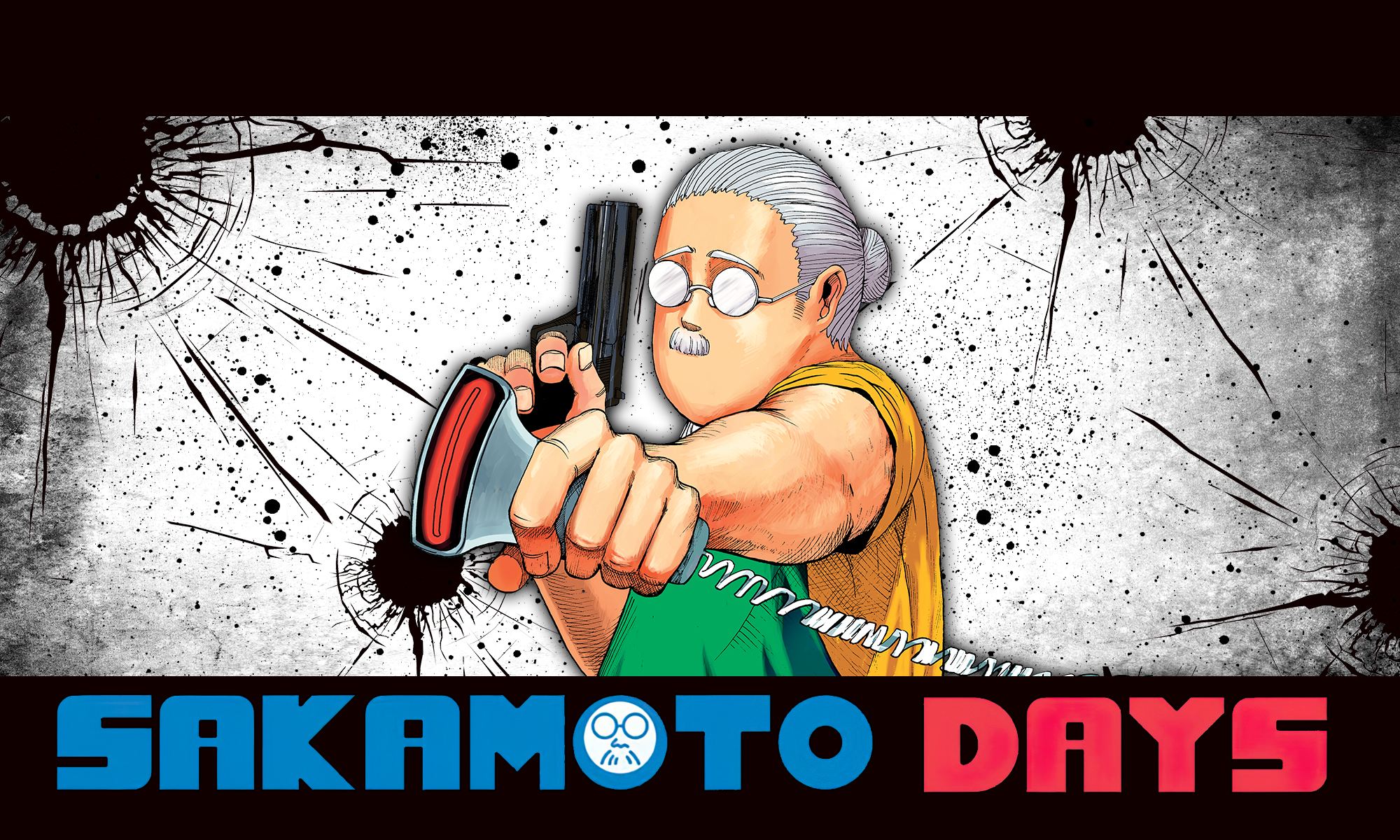 Anime 2000x1200 Sakamoto days manga Shonen Jump anime men anime gray hair glasses gun