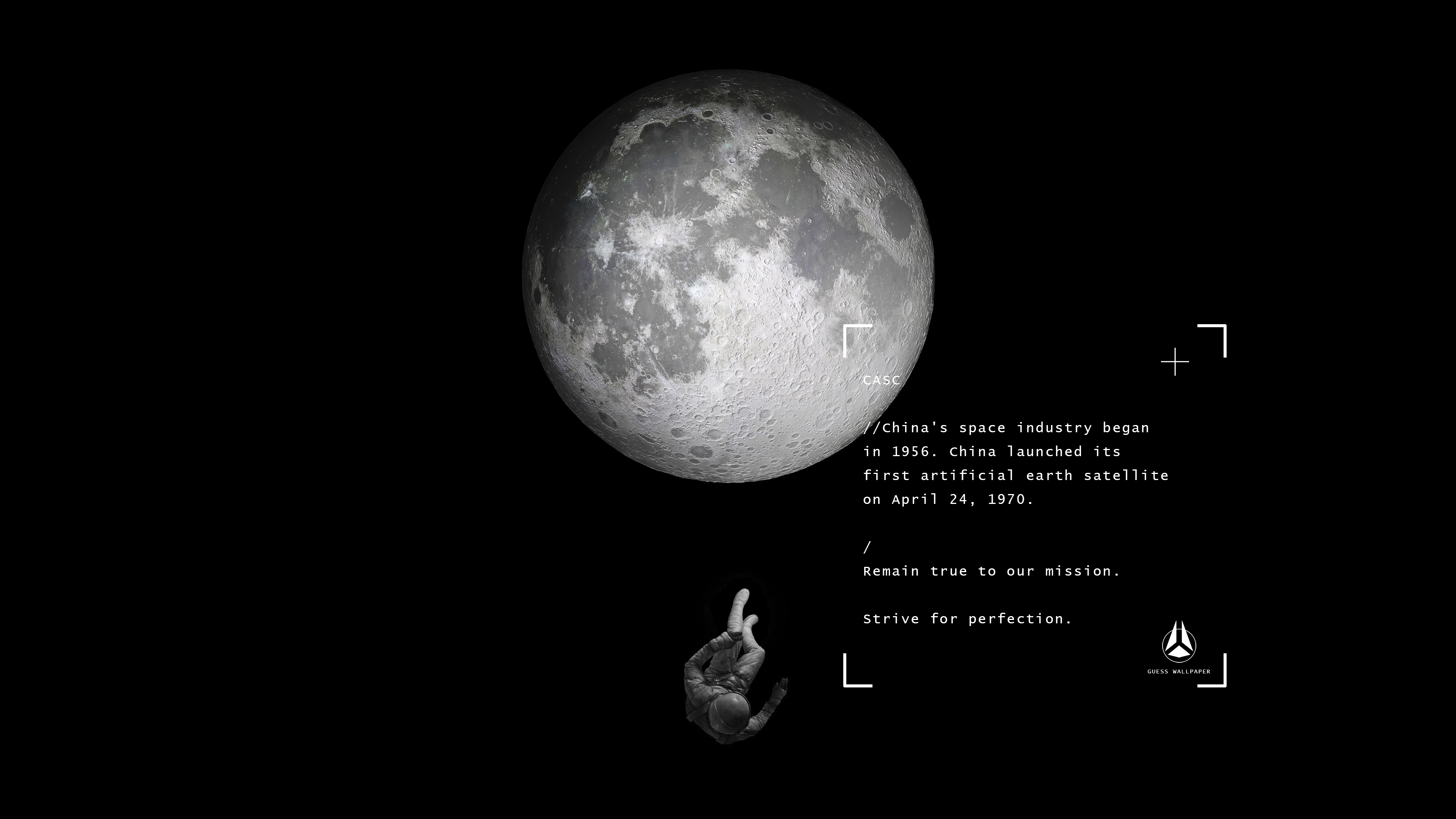 General 3840x2160 space Moon astronaut digital art fantasy art minimalism simple background black background