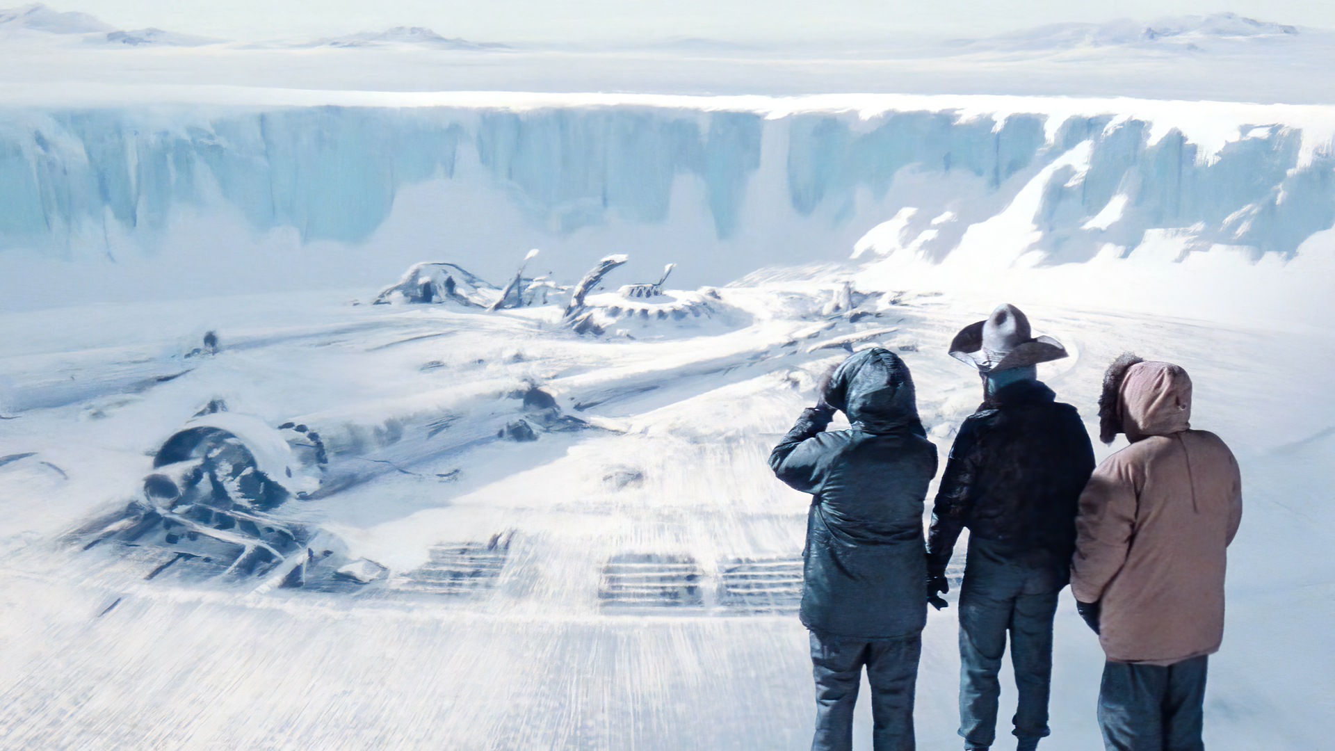 People 1920x1080 The Thing glacier spaceship movies film stills Antarctica