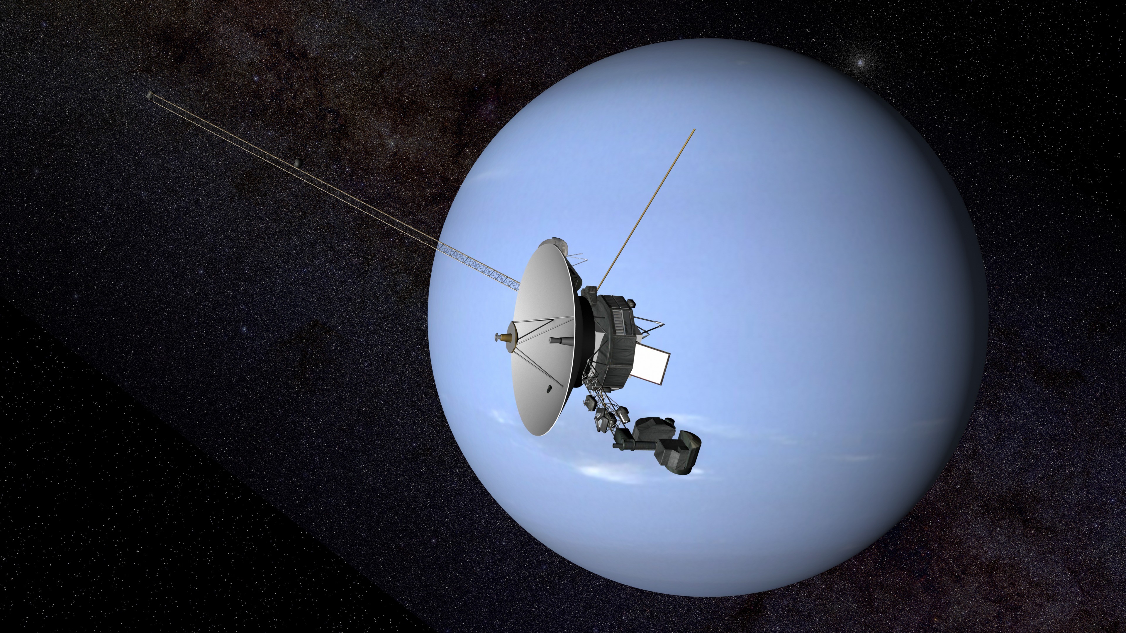 General 3840x2160 satellite space space art Voyager Neptune