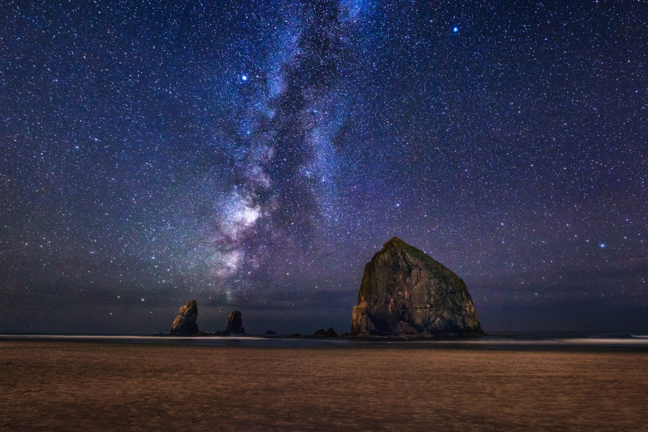 General 1266x844 nature landscape Milky Way New Zealand night stars rocks field horizon long exposure