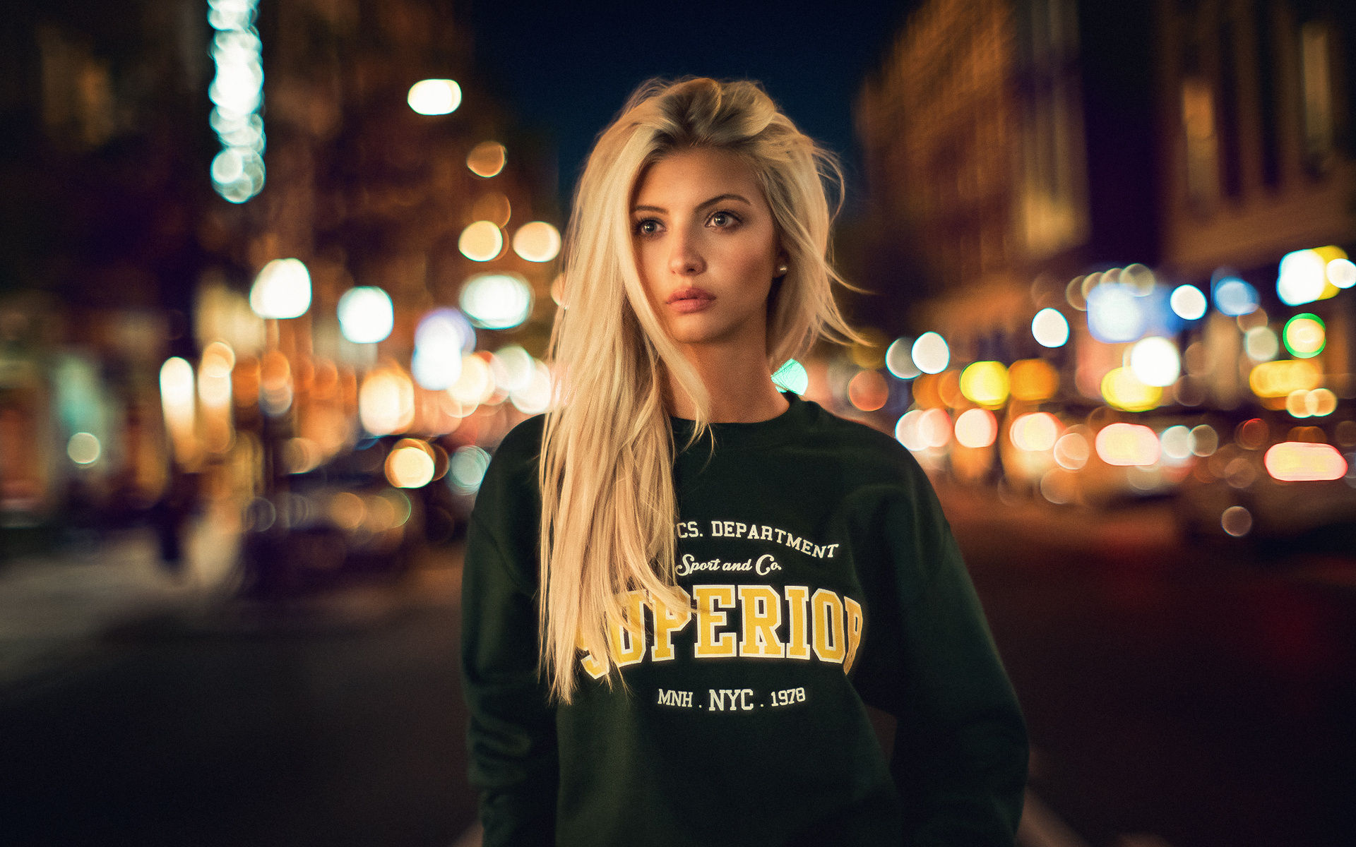 People 1920x1200 model women blonde depth of field sweatshirts
