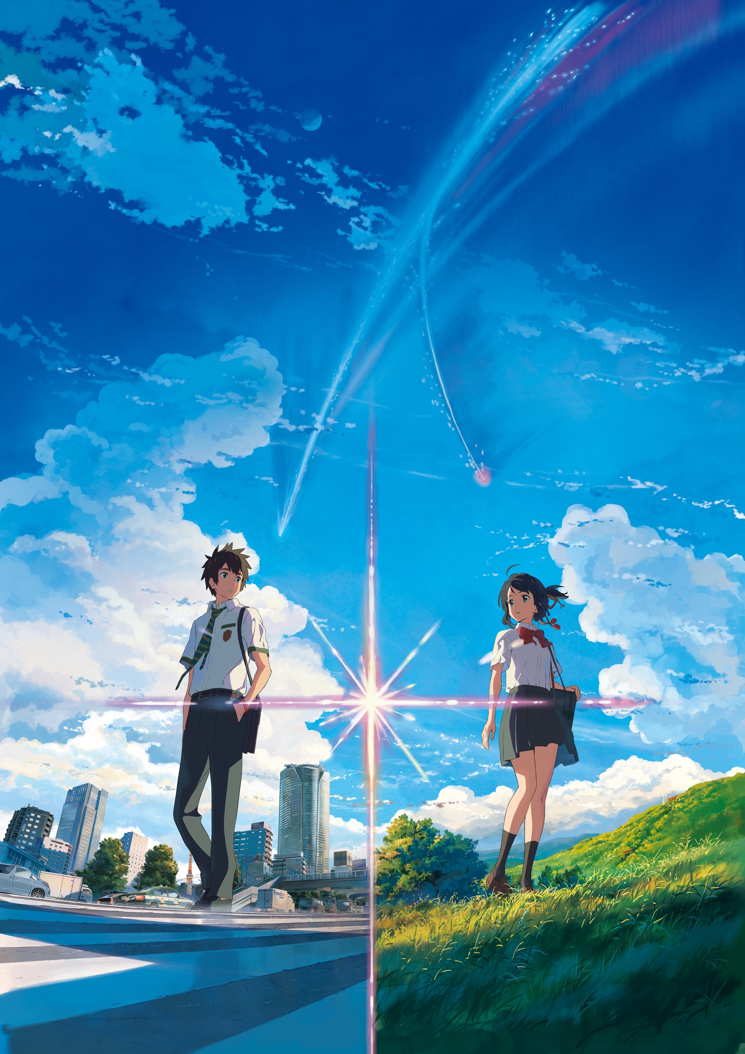 Anime 2475x3500 anime clouds sky