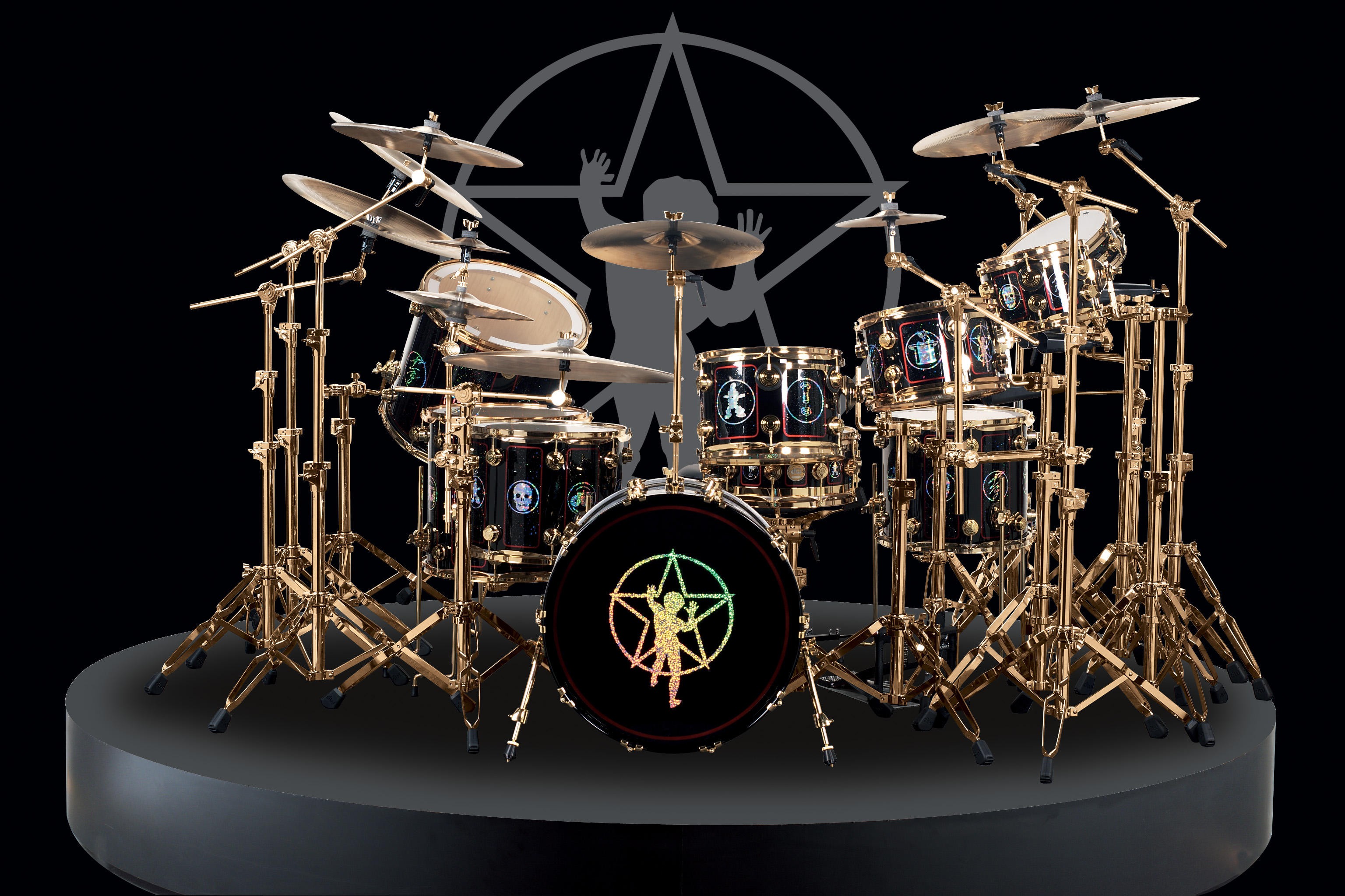 General 3072x2048 rush drums musical instrument music black background