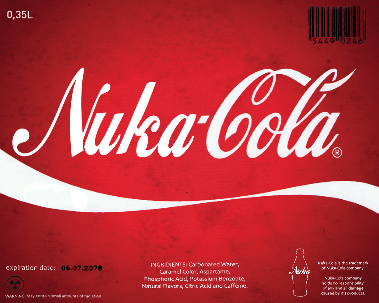 General 1280x1024 video games numbers barcode Fallout PC gaming Nuka-Cola