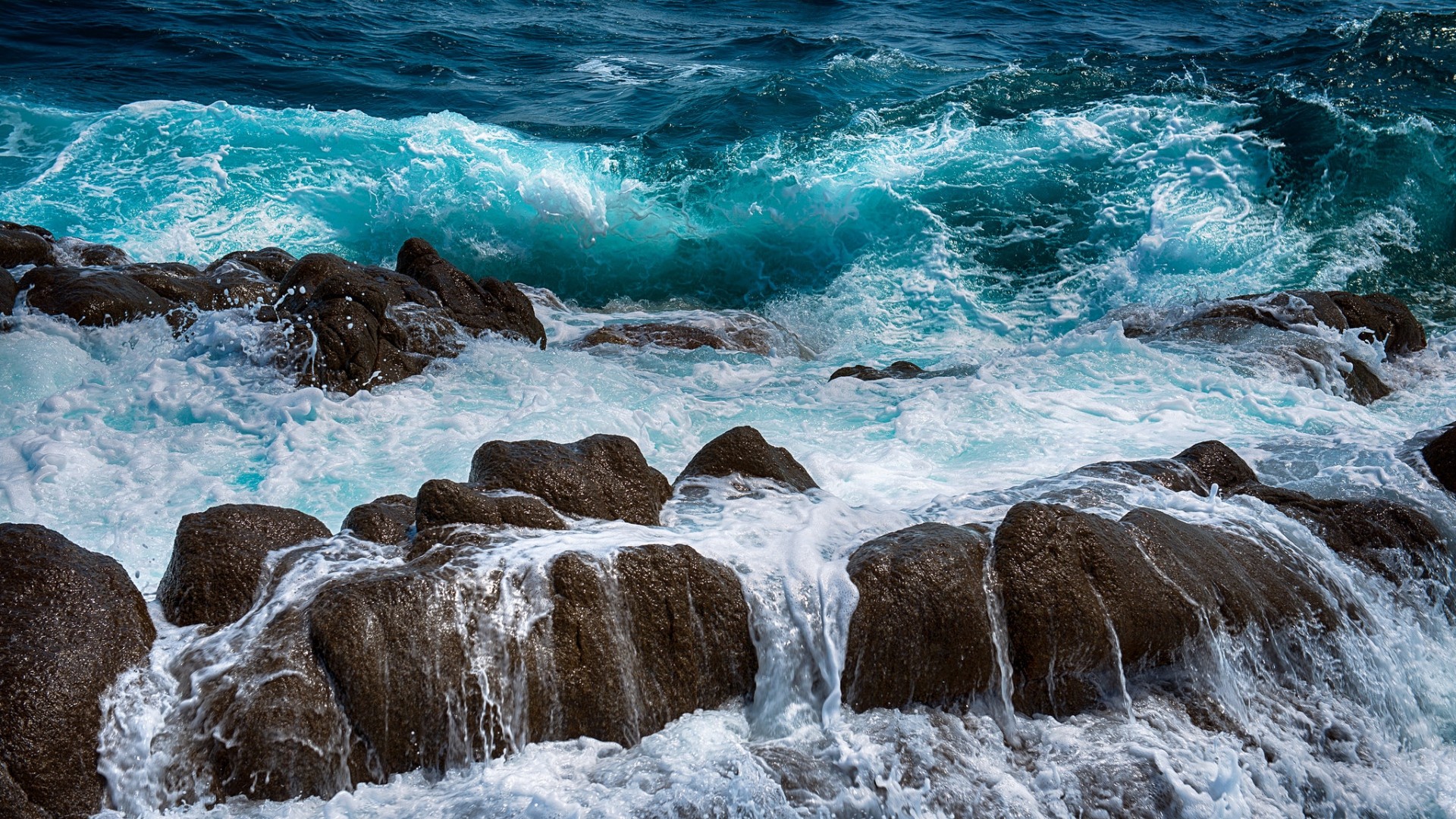 General 1920x1080 waves nature water stones