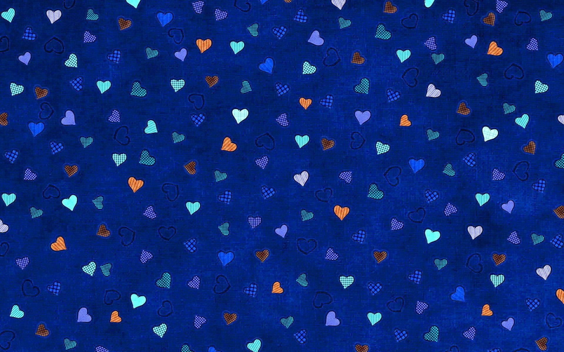 General 1920x1200 digital art pattern blue background minimalism heart checkered