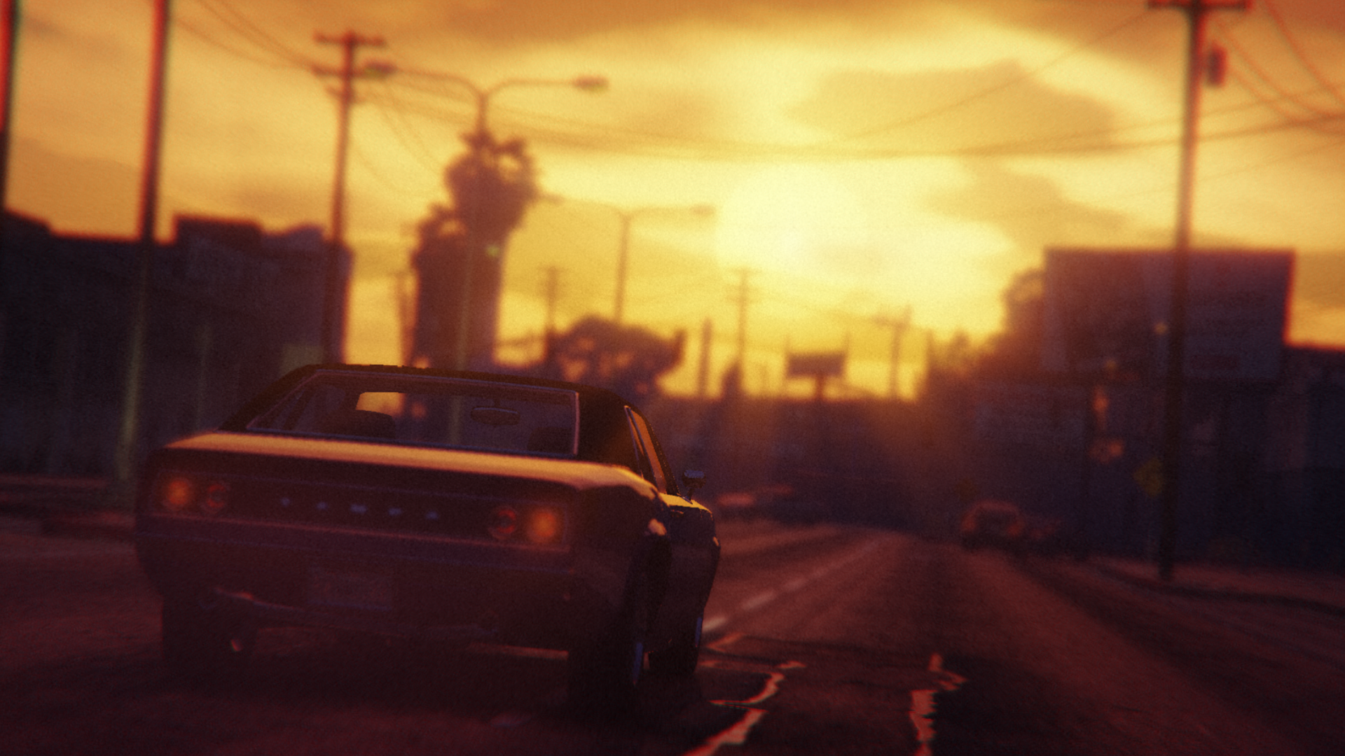 General 1920x1080 Grand Theft Auto V Grand Theft Auto Online Rockstar Games sunset street video games