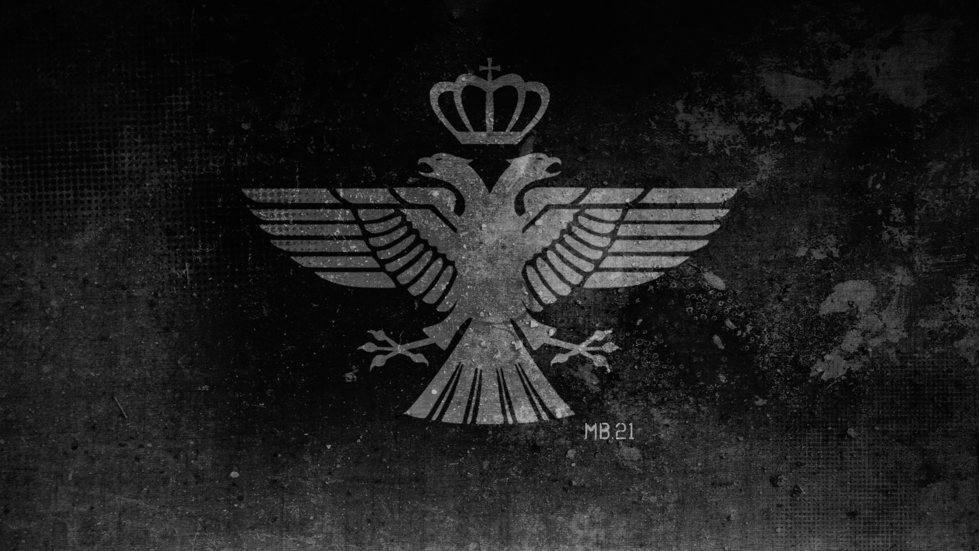 General 1920x1080 grunge eagle crown digital art