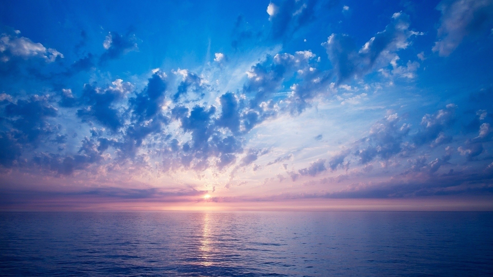 General 1920x1080 clouds sea sky skyscape sunset horizon sun rays nature outdoors sunlight