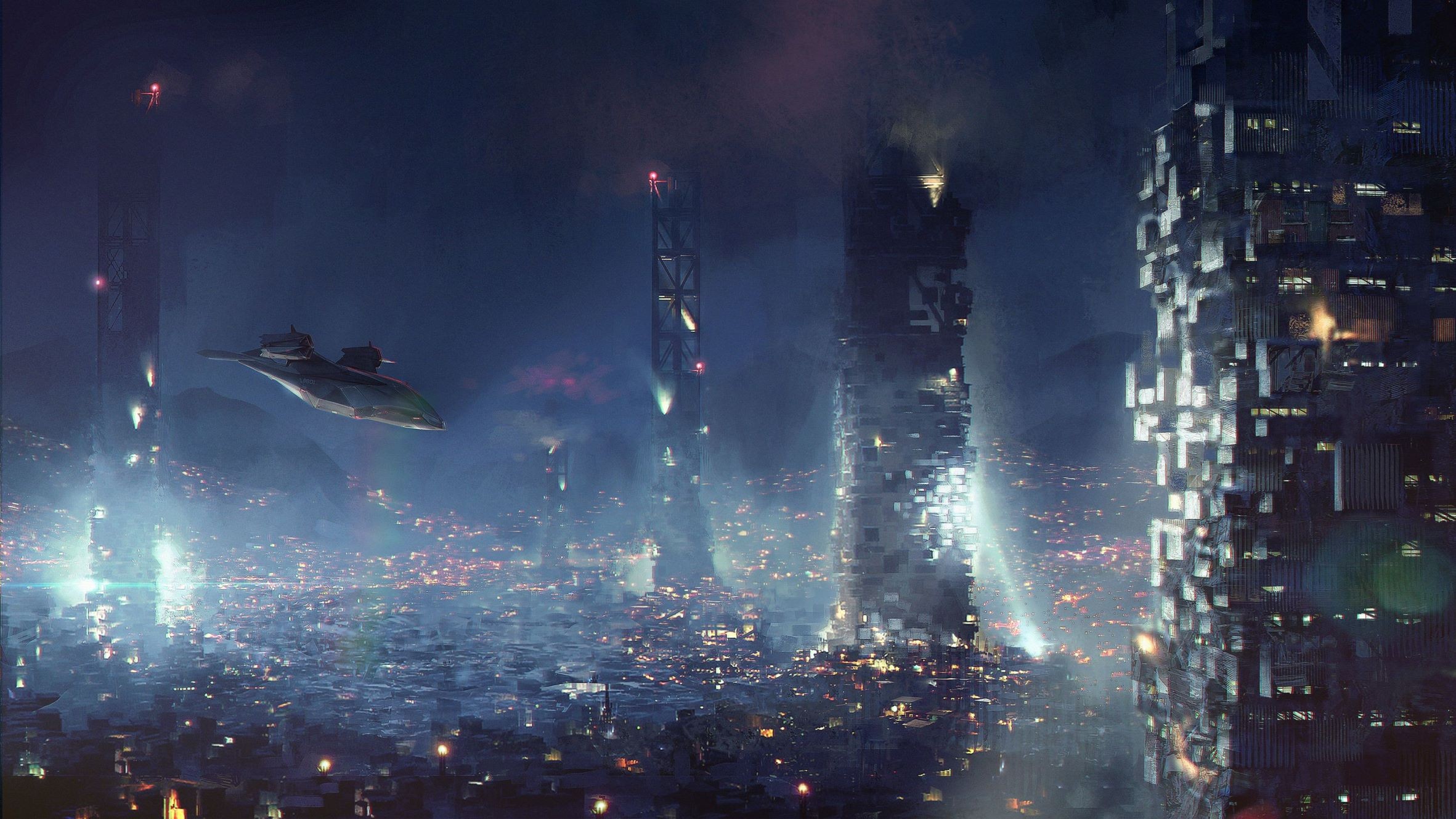 General 2363x1329 Deus Ex: Mankind Divided artwork video games Deus Ex PC gaming video game art futuristic science fiction futuristic city cityscape