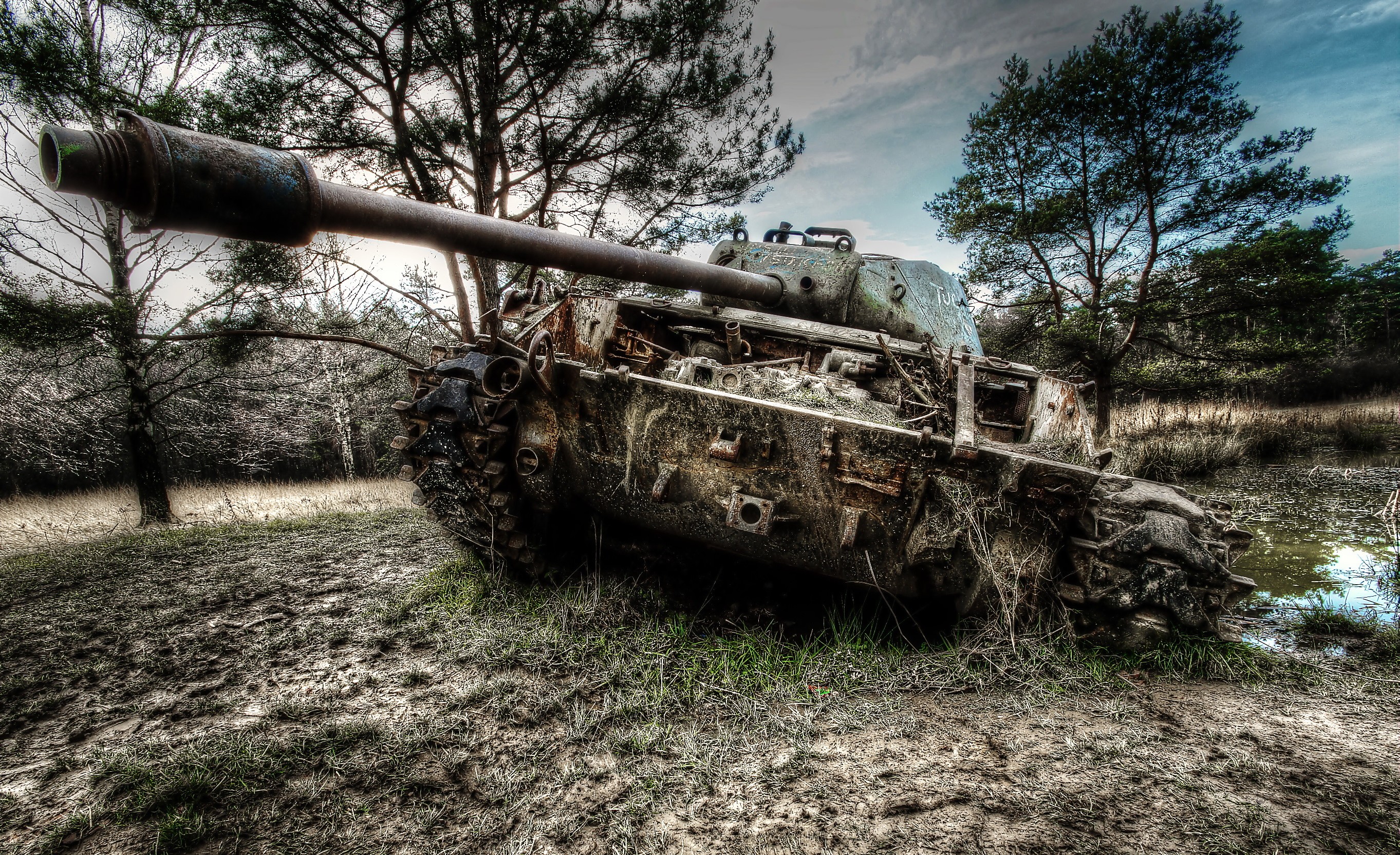 General 2725x1664 weapon military HDR M41 Walker Bulldog military vehicle vehicle American tanks wreck camouflage tank