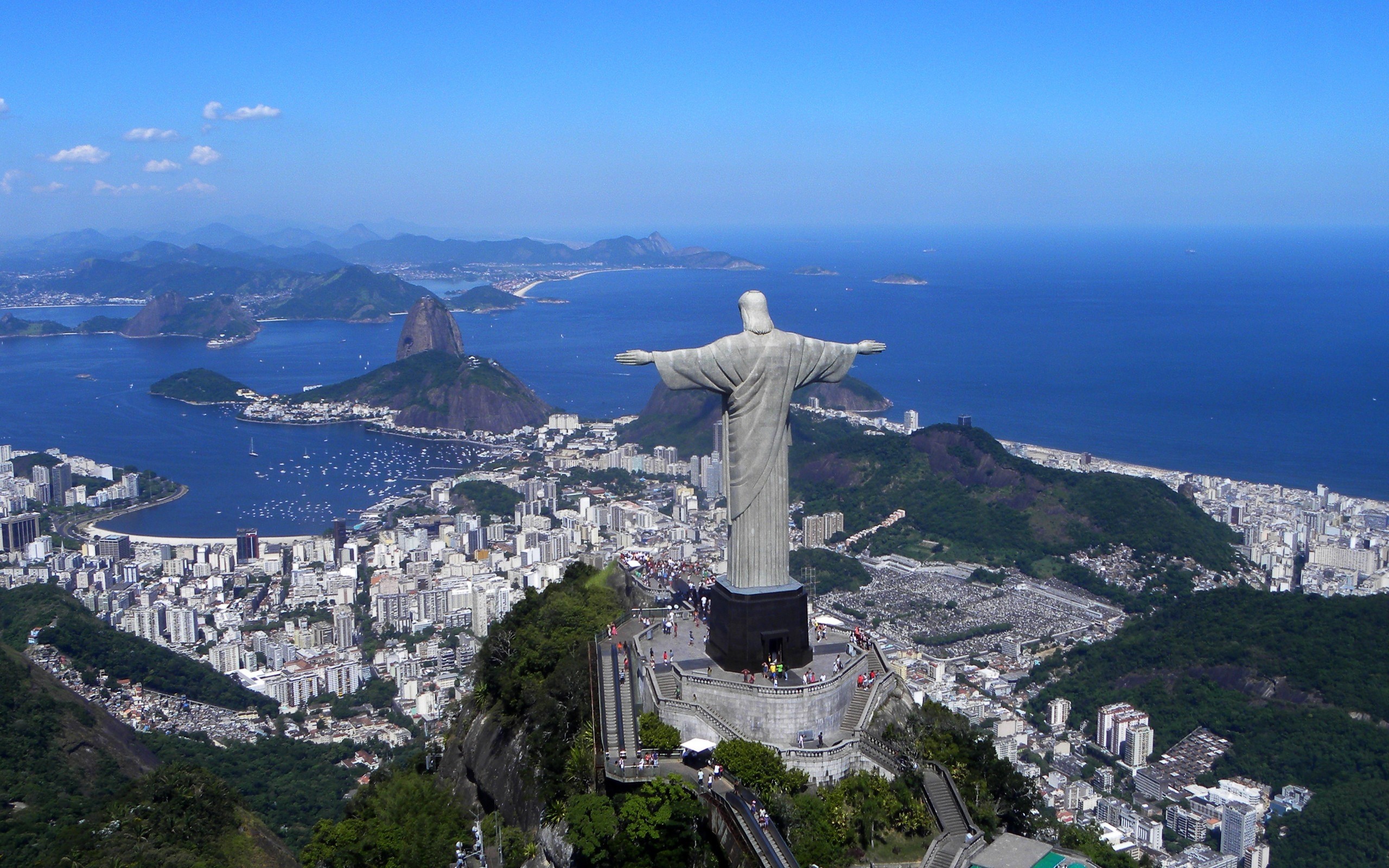 General 2560x1600 city water sky Rio de Janeiro Brazil cityscape Christ the Redeemer landmark South America