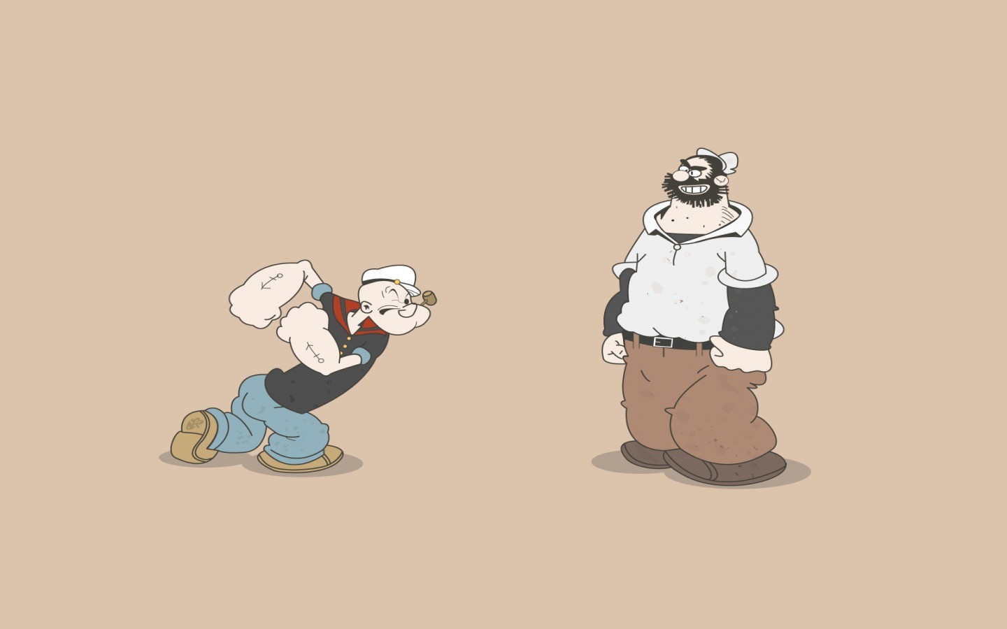 General 1440x900 Popeye cartoon humor simple background
