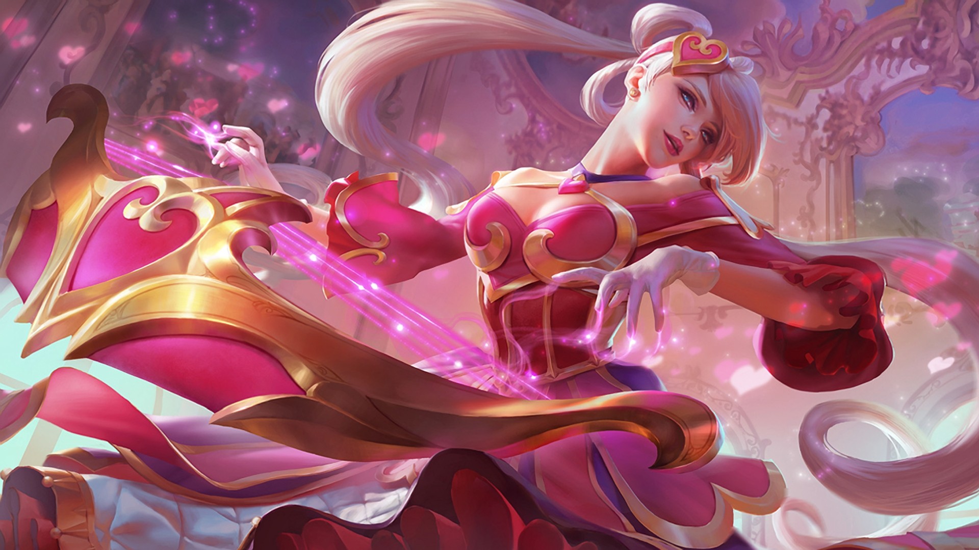 General 1920x1080 League of Legends fantasy girl blonde PC gaming Sona (League of Legends) video game girls video game characters