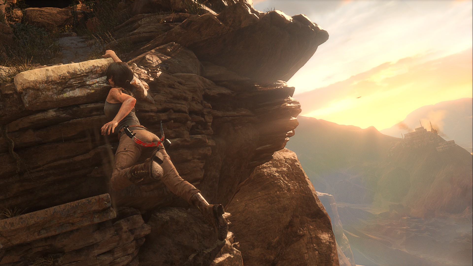General 1920x1080 PC gaming Lara Croft (Tomb Raider) Rise of the Tomb Raider rock climbing screen shot video games