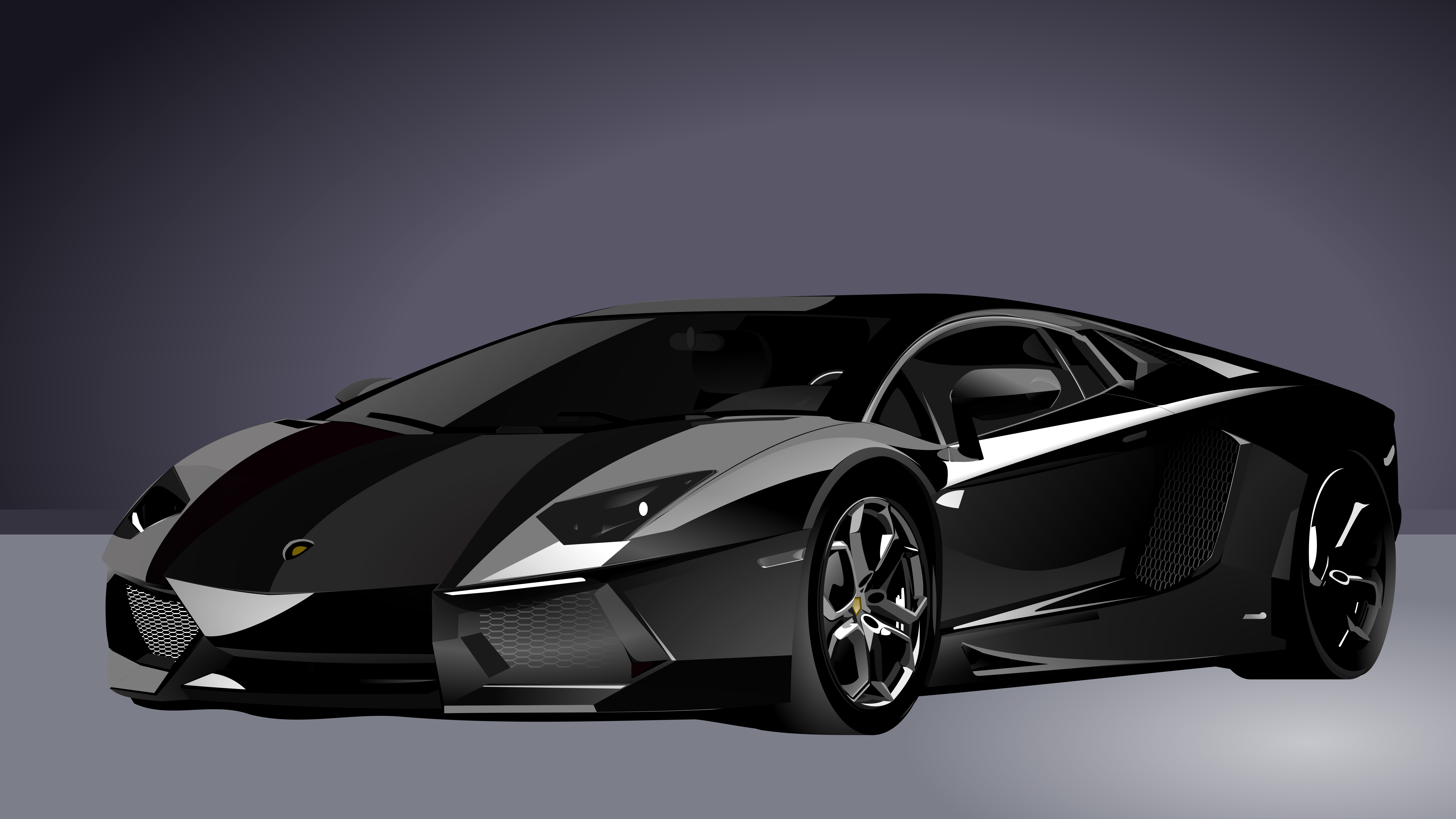 General 7684x4322 car Lamborghini digital art vector