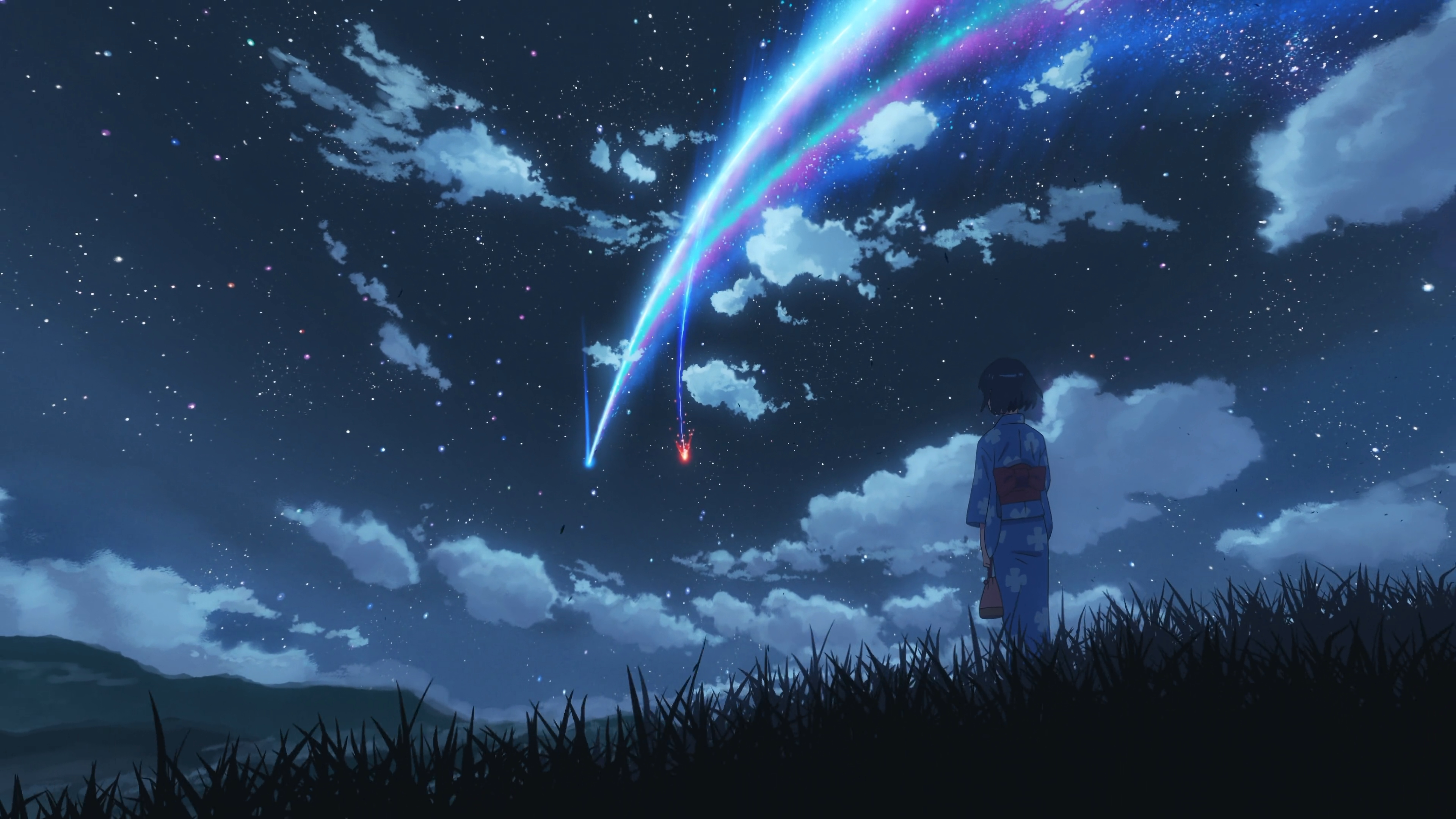 Anime 3840x2160 Makoto Shinkai  Kimi no Na Wa anime sky stars comet