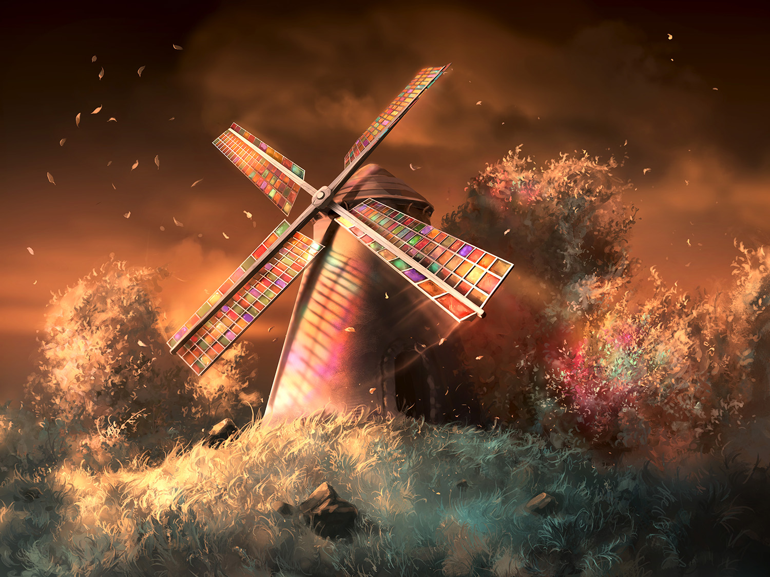 General 1500x1125 digital art drawing DeviantArt AquaSixio windmill colorful wind