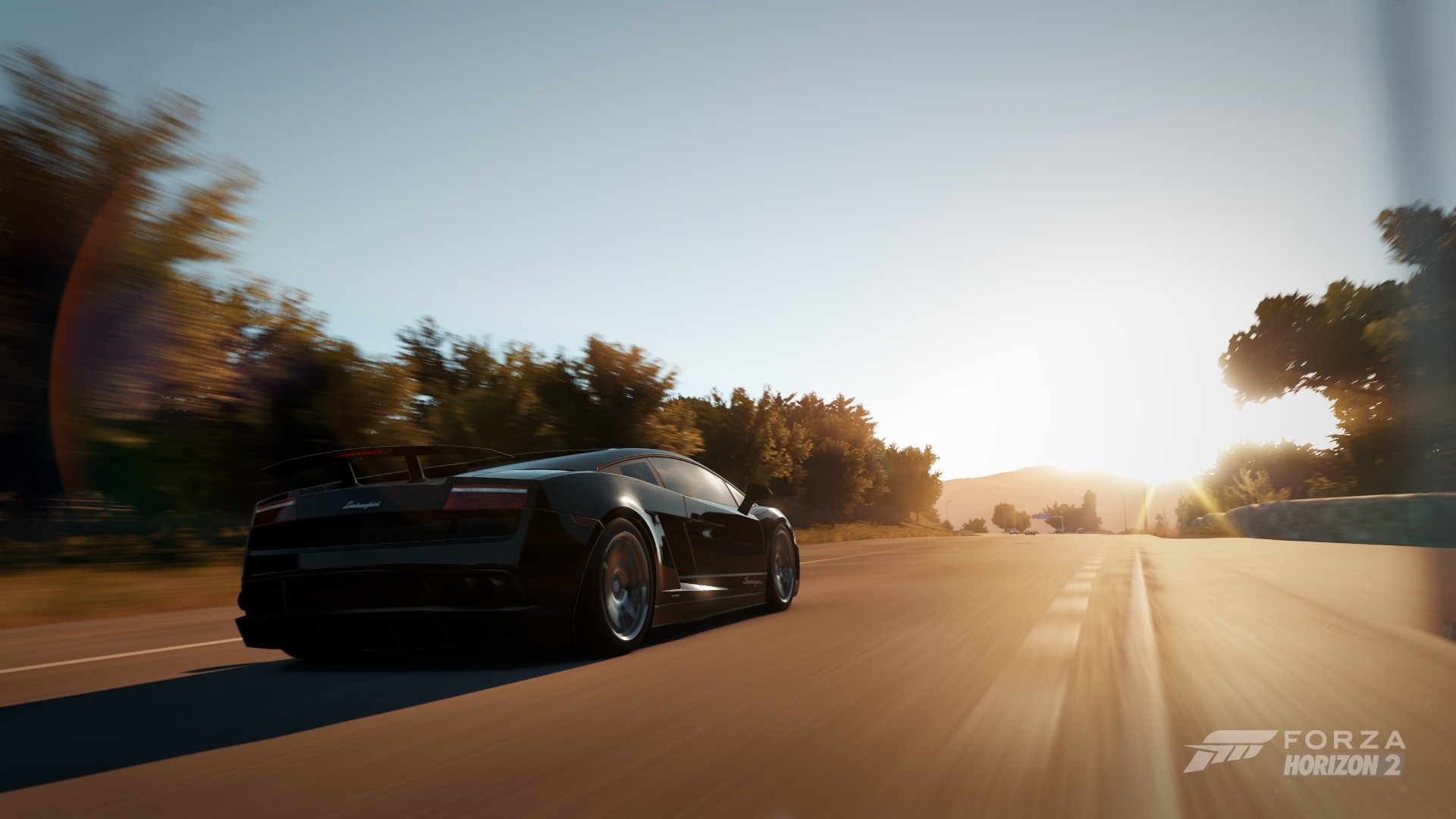 General 1920x1080 car black cars video games Lamborghini Forza Horizon 2 screen shot Turn 10 Studios racing vehicle