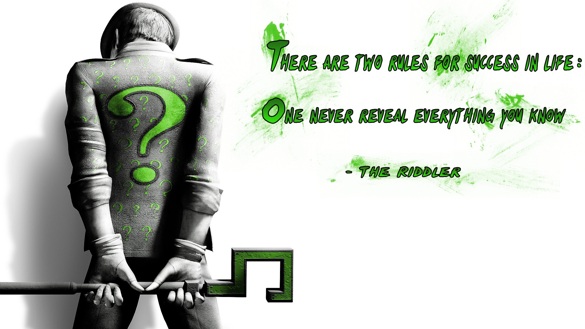 General 1920x1080 The Riddler quote typography Batman