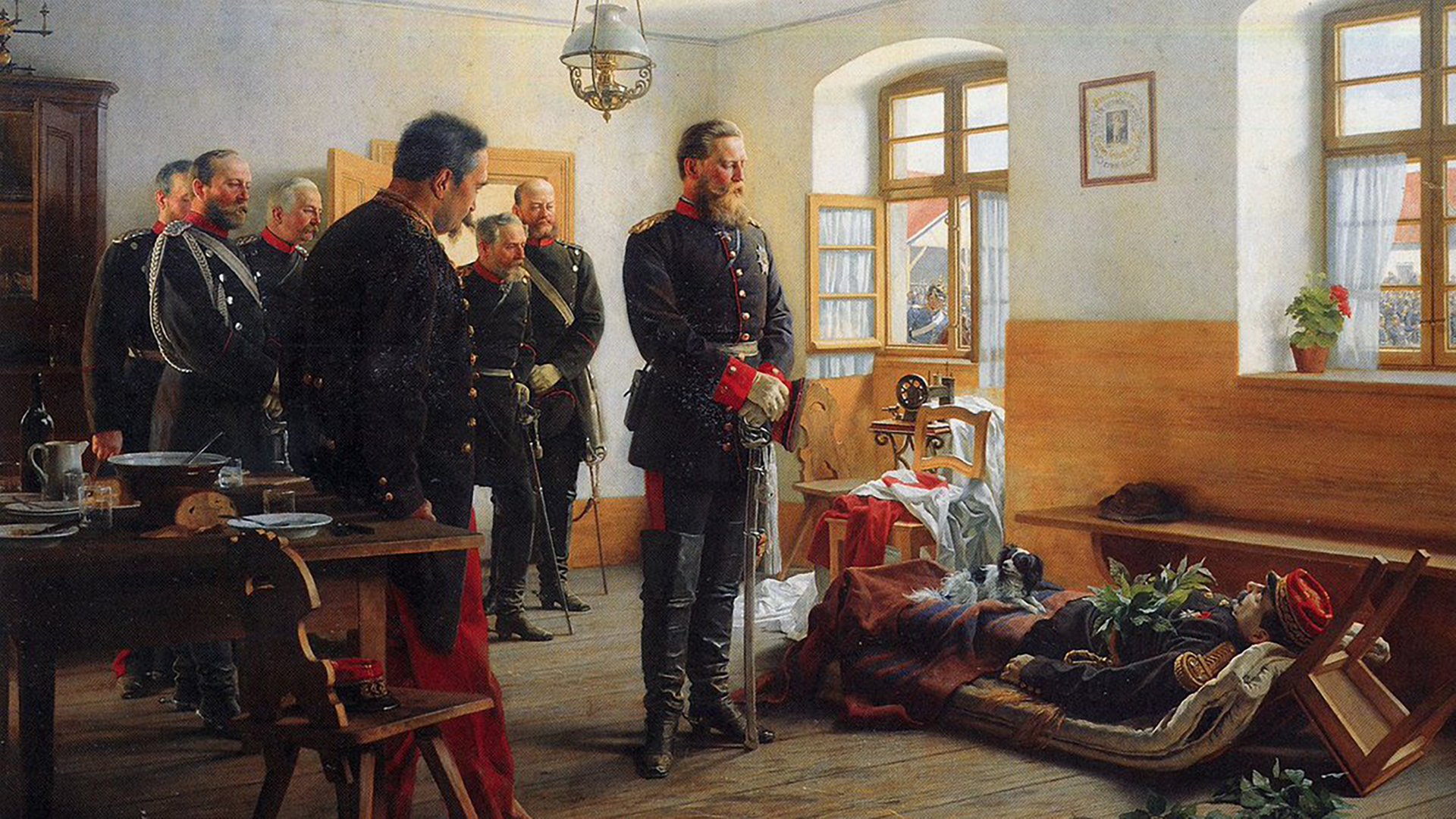 General 1920x1080 Anton von Werner history Prussia France painting soldier dead men