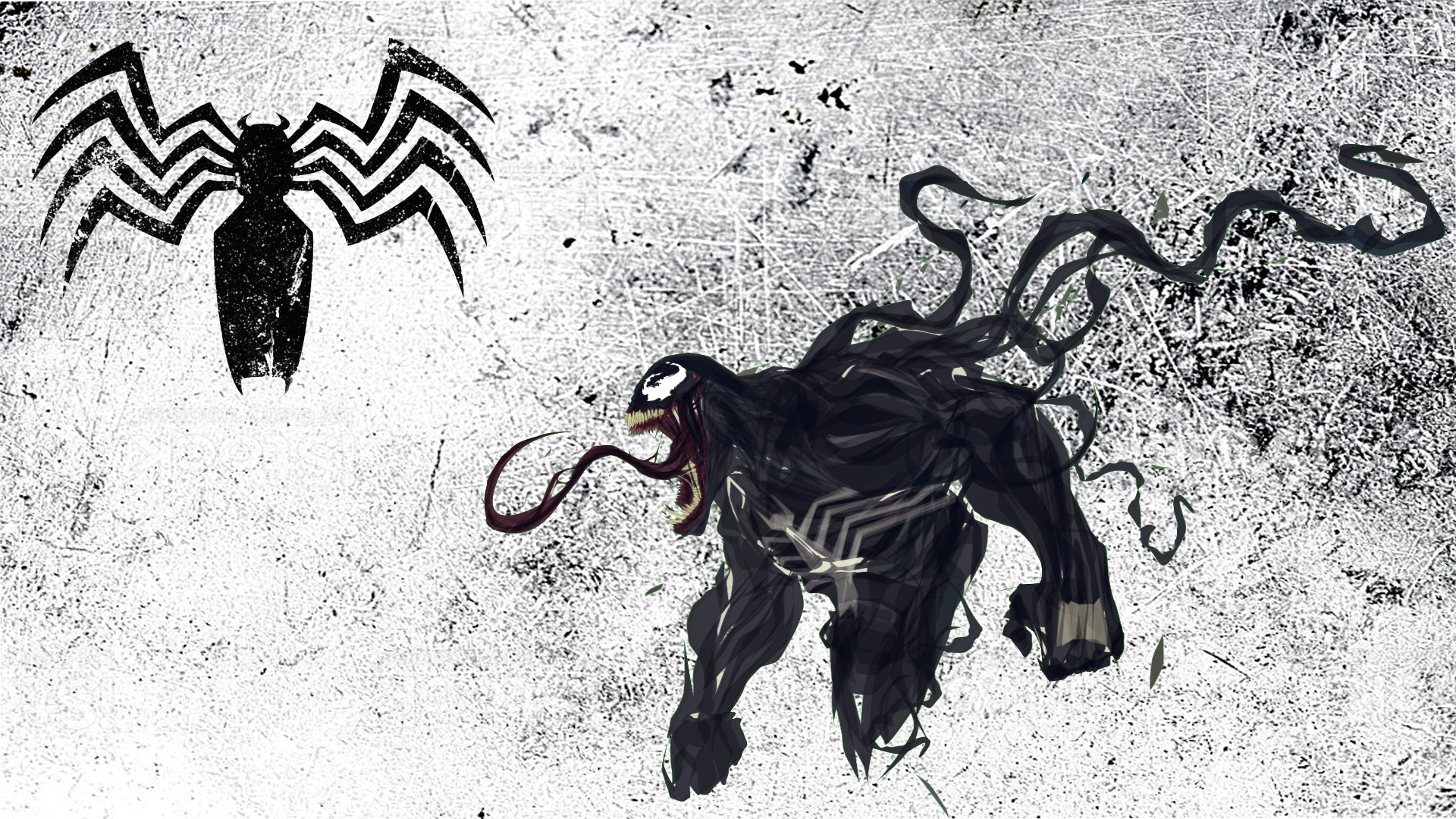 General 1920x1080 Spider-Man Venom symbols Marvel Comics