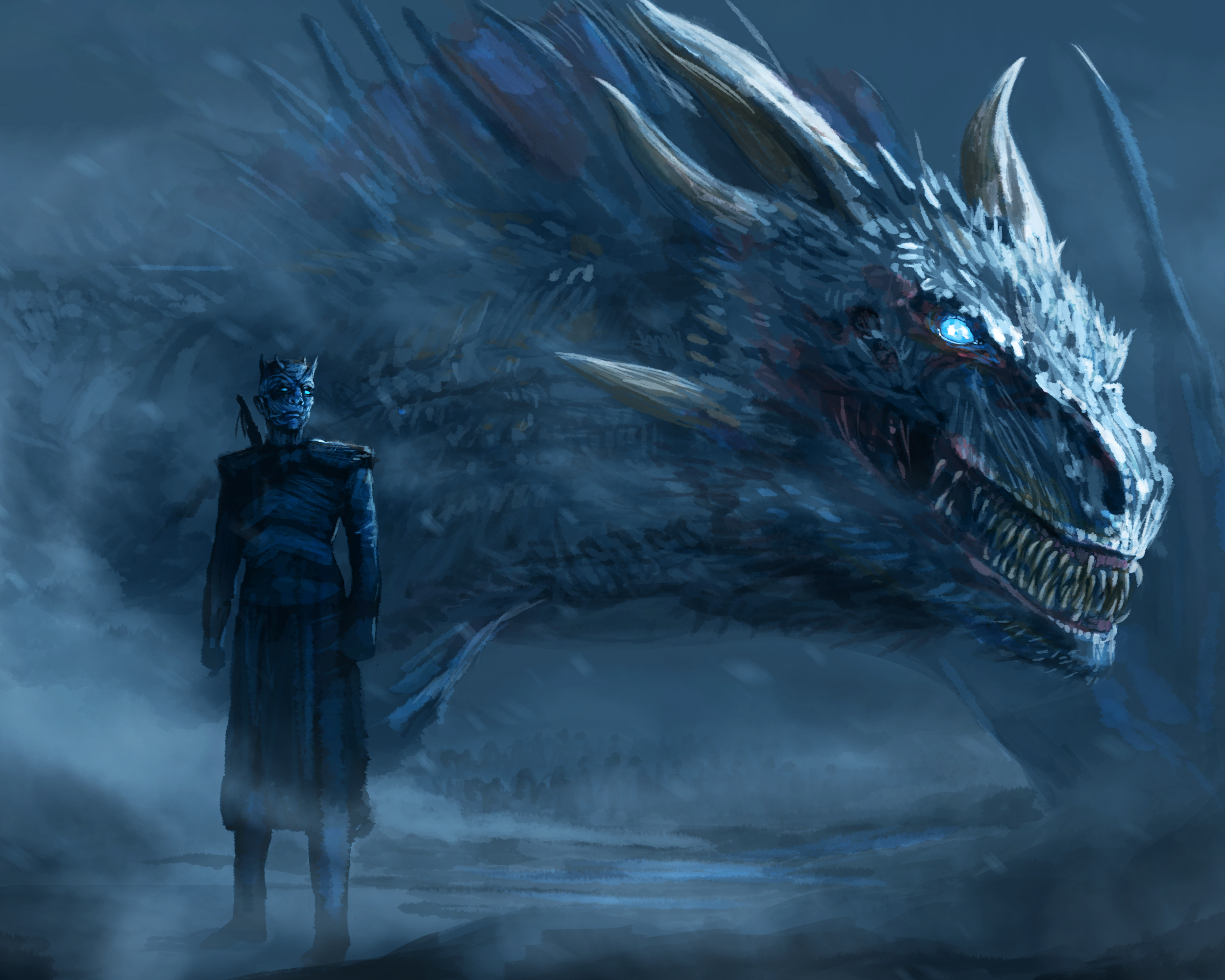 General 2500x2000 Game of Thrones dragon TV series blue