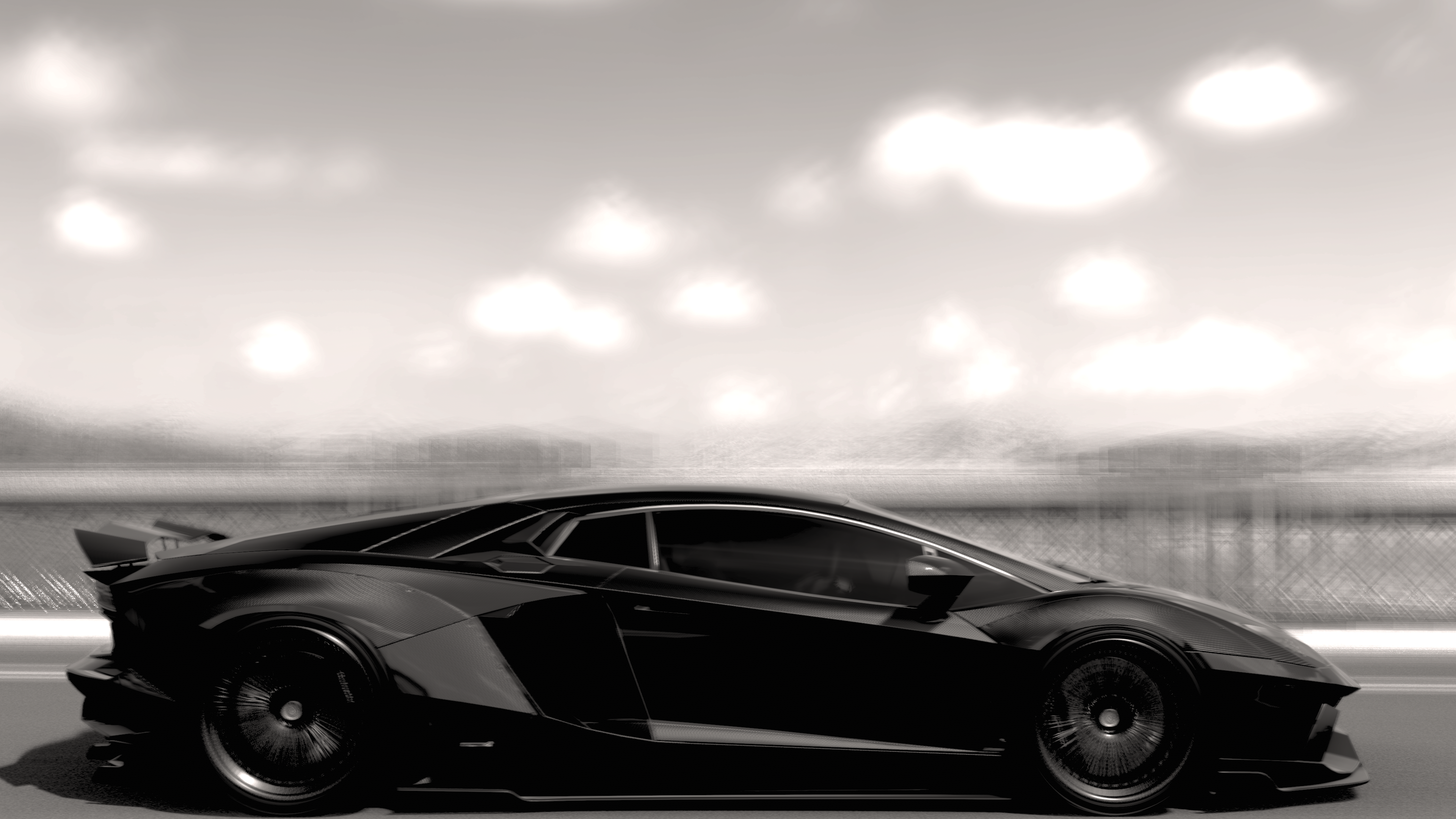 General 3840x2160 Forza Forza Horizon 3 Turn 10 Studios car monochrome vehicle Lamborghini video games supercars