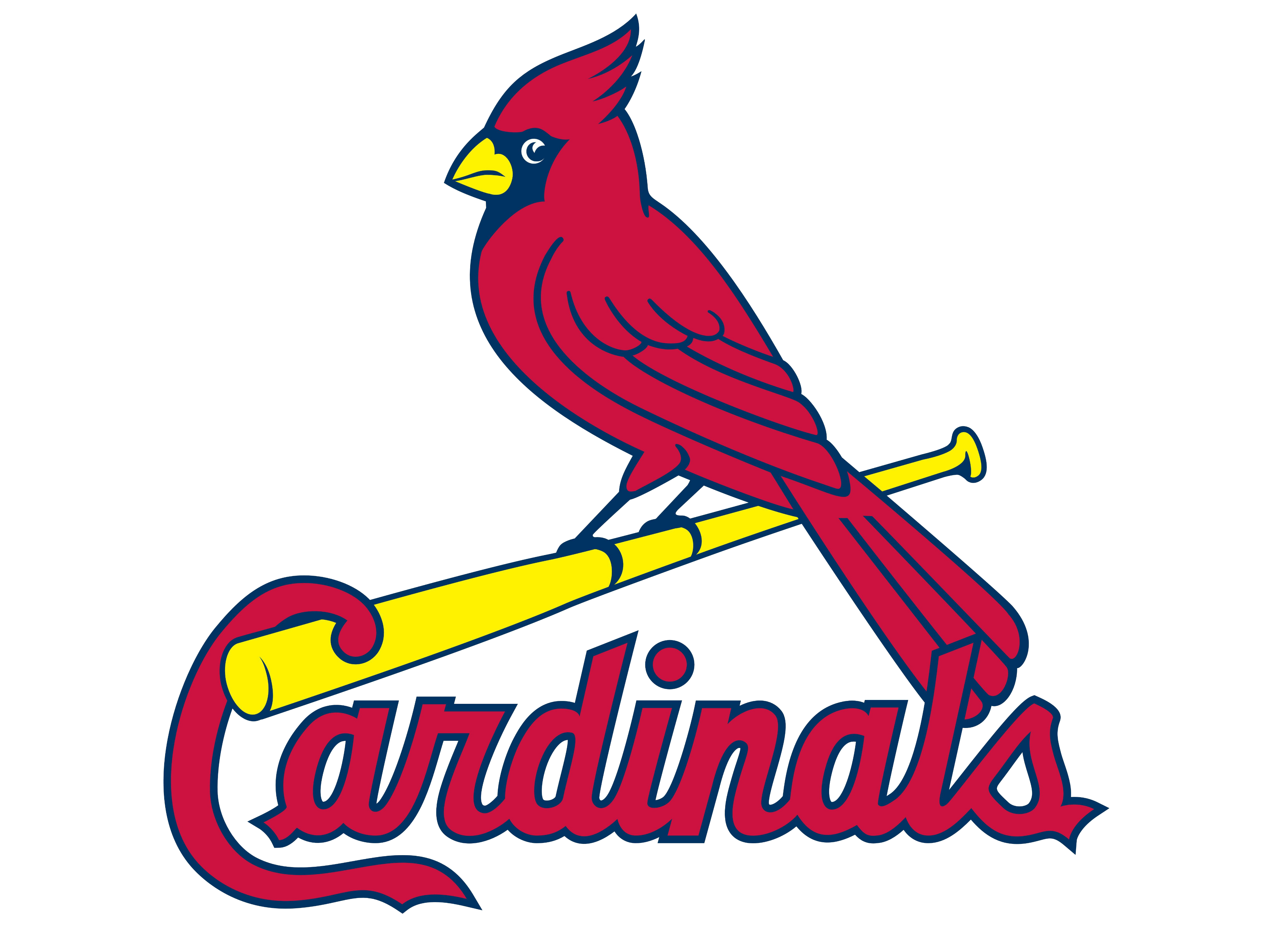 General 4000x2904 cardinals Major League Baseball baseball sport logo simple background baseball bat black background animals birds