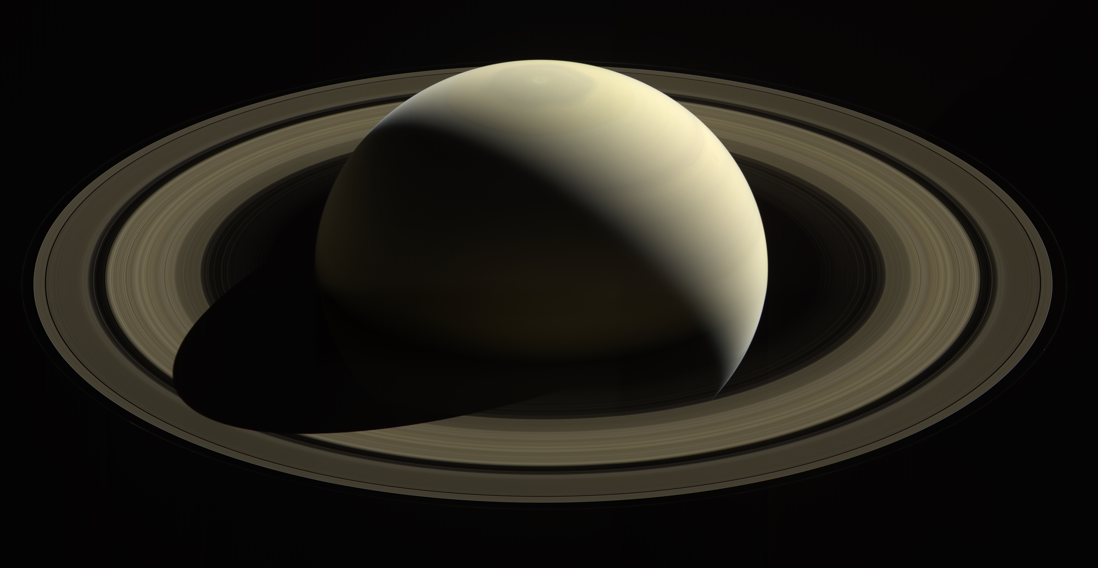 General 3545x1834 NASA Saturn planet Cassini simple background digital art