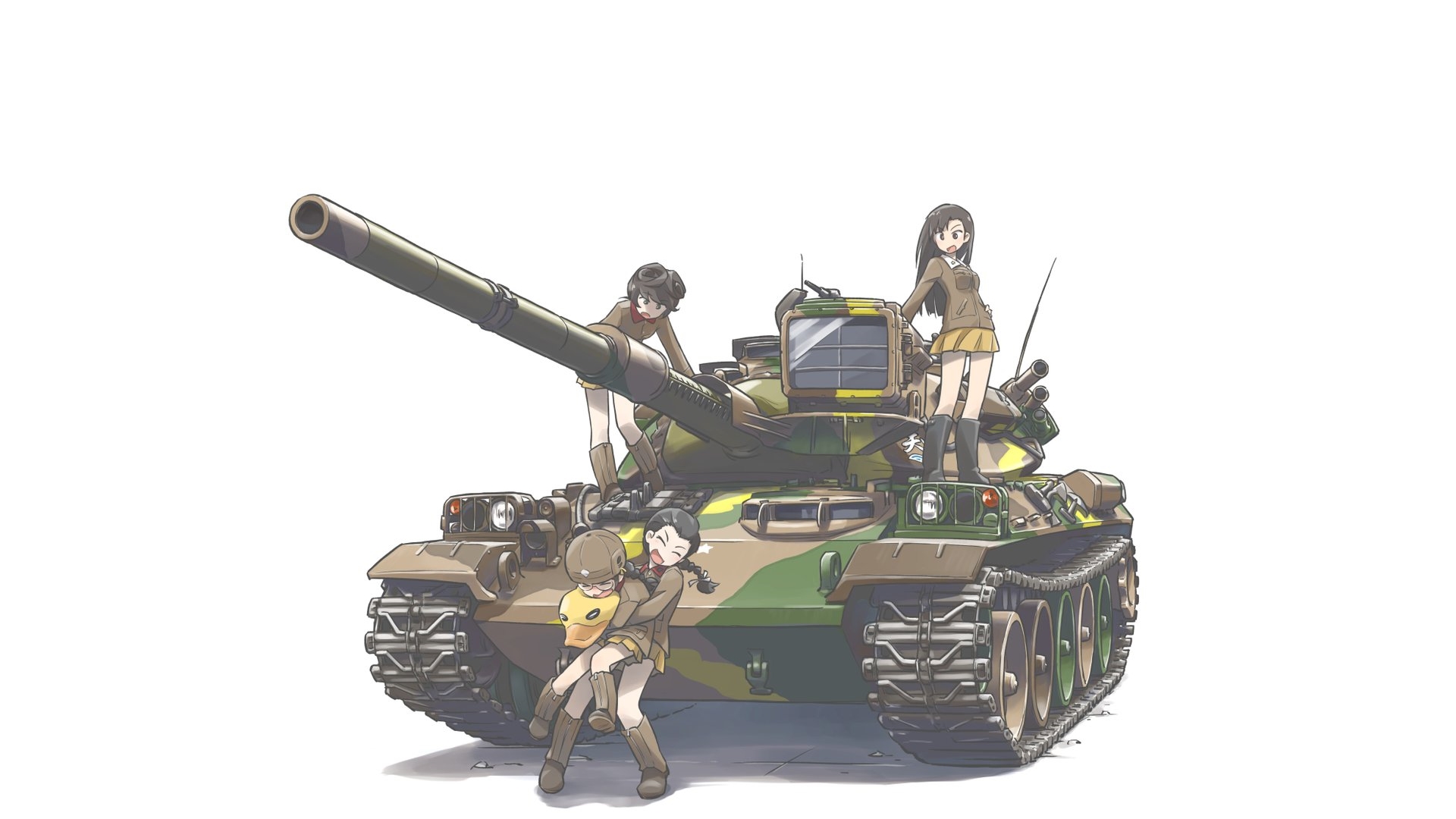 Anime 1920x1080 Girls und Panzer anime girls tank