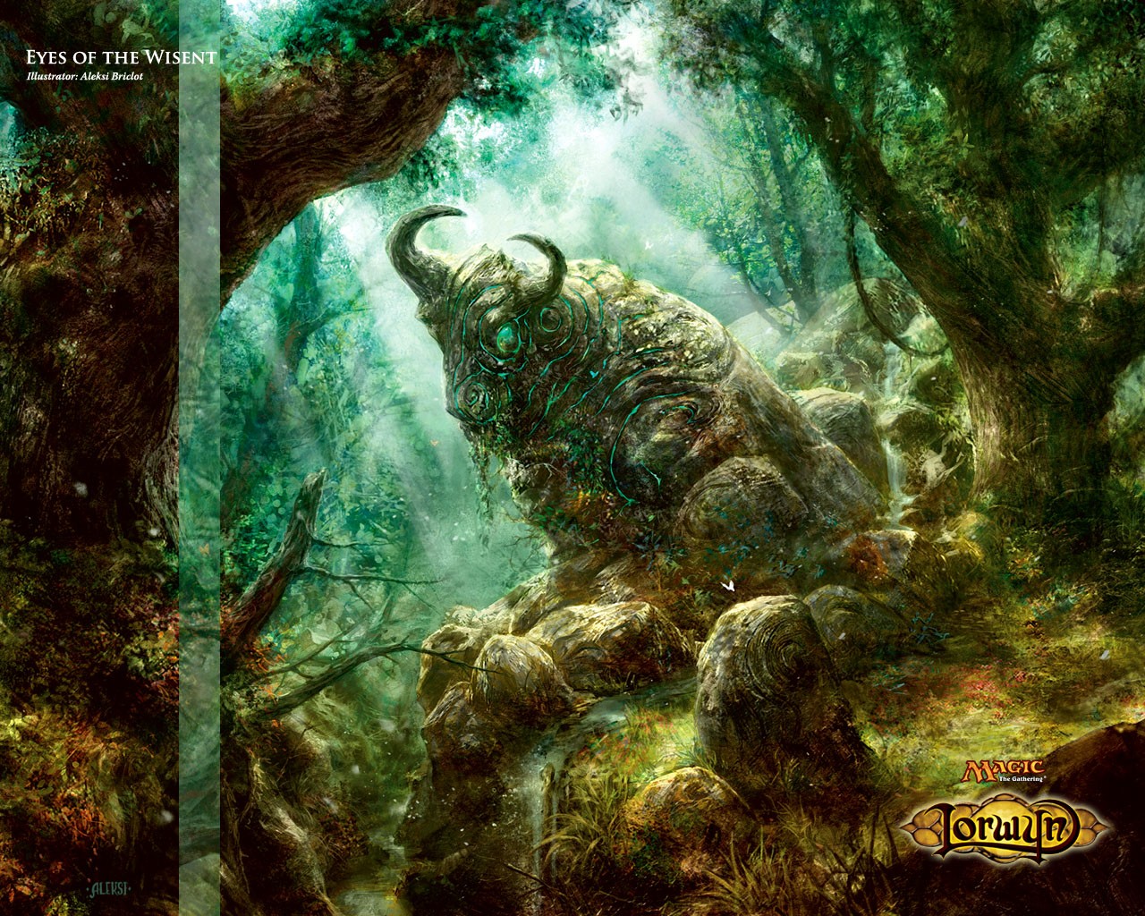 General 1280x1024 Magic: The Gathering creature forest horns fantasy art video games