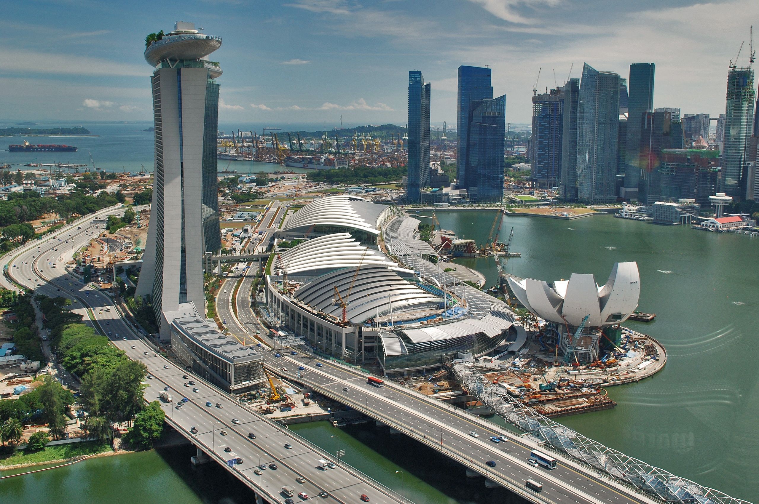 General 2560x1701 cityscape Singapore construction site Marina Bay