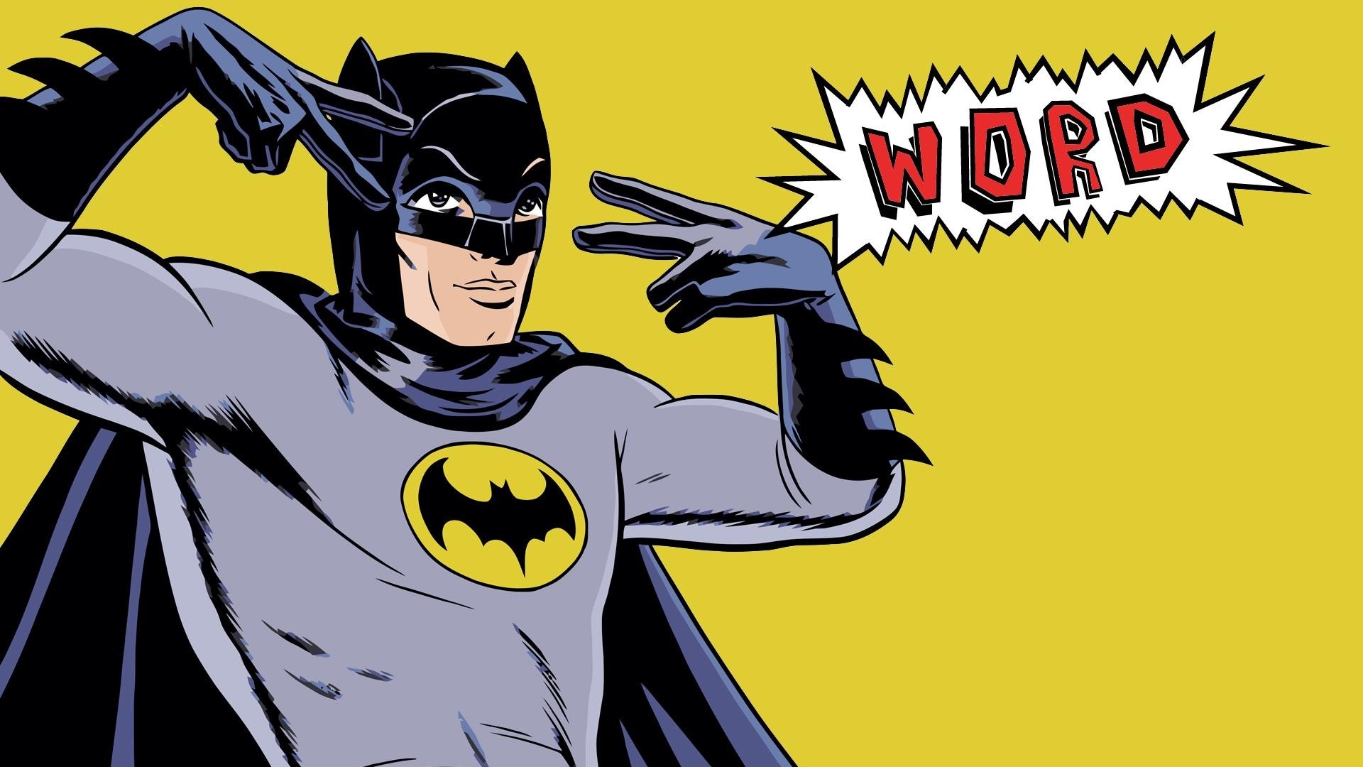 General 1920x1080 Batman Adam West superhero digital art simple background