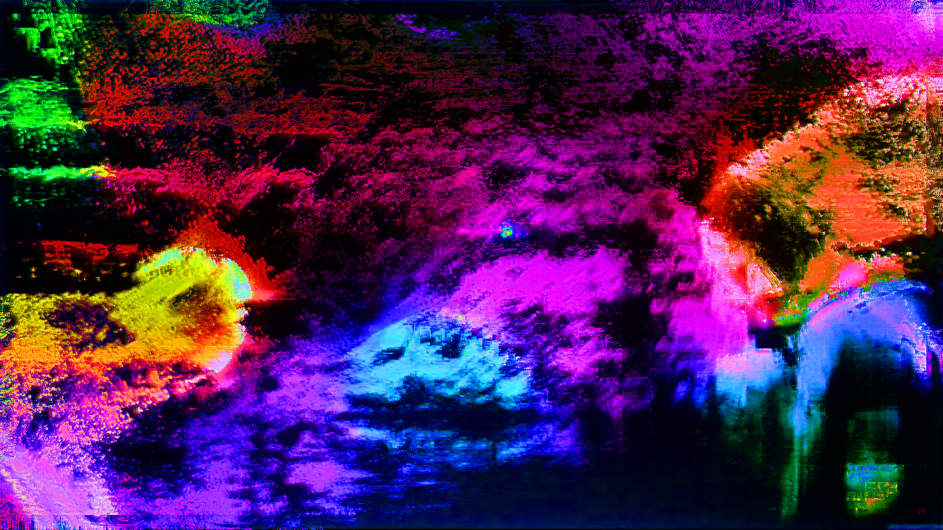 General 1920x1080 glitch art LSD abstract colorful pink digital art