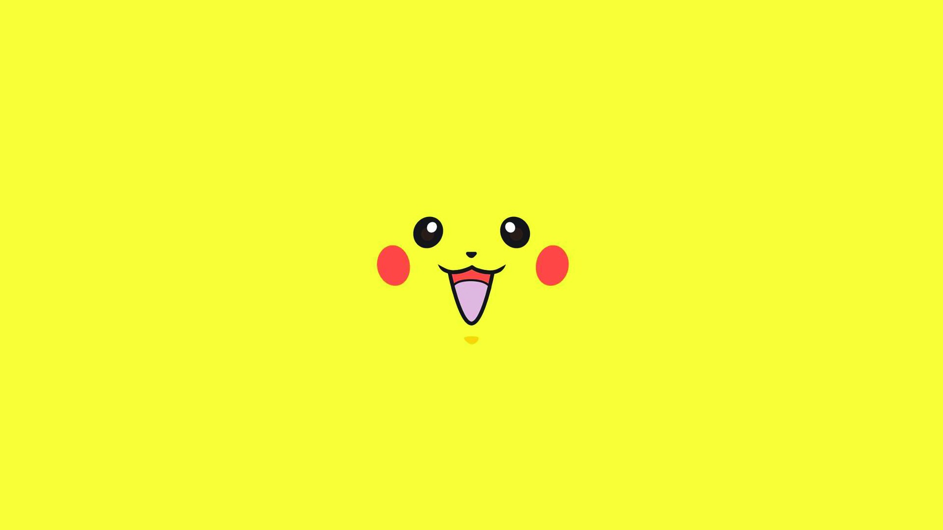 Anime 1920x1080 Pokémon minimalism anime yellow background simple background