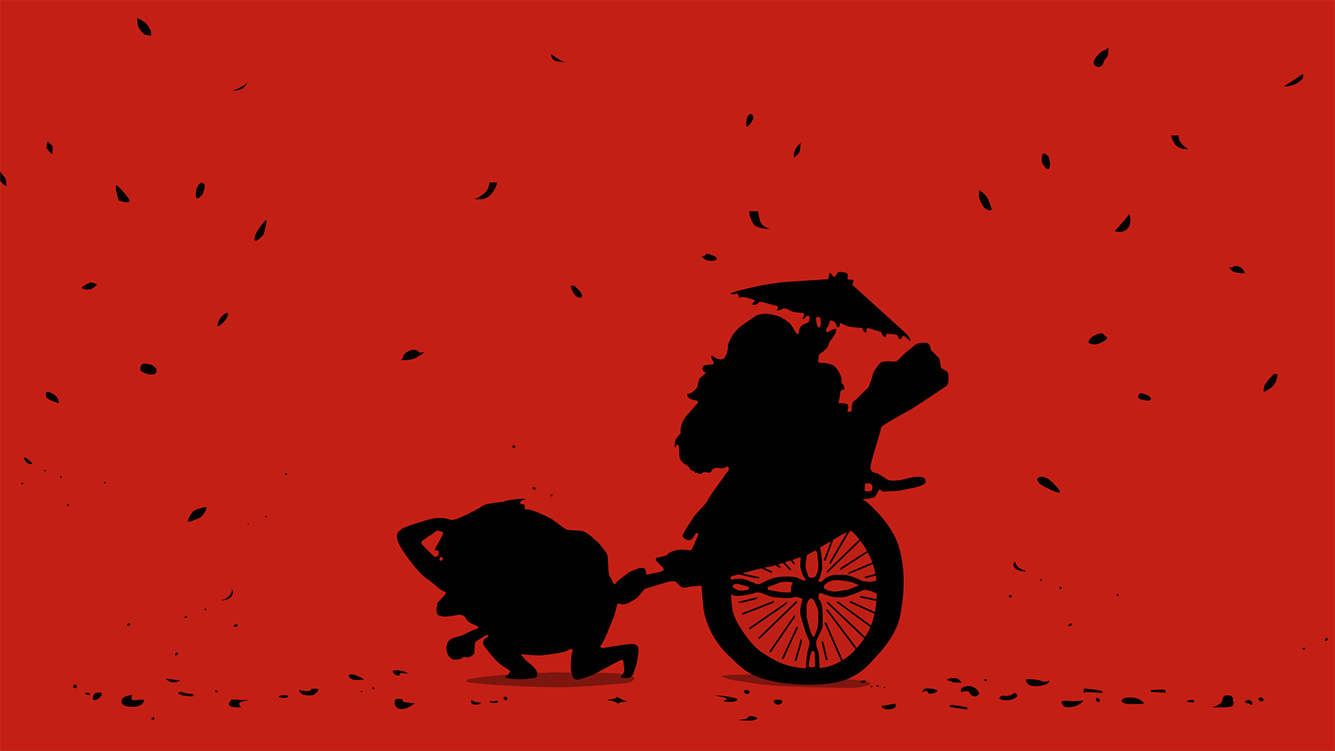 Anime 1920x1080 vector anime red red background