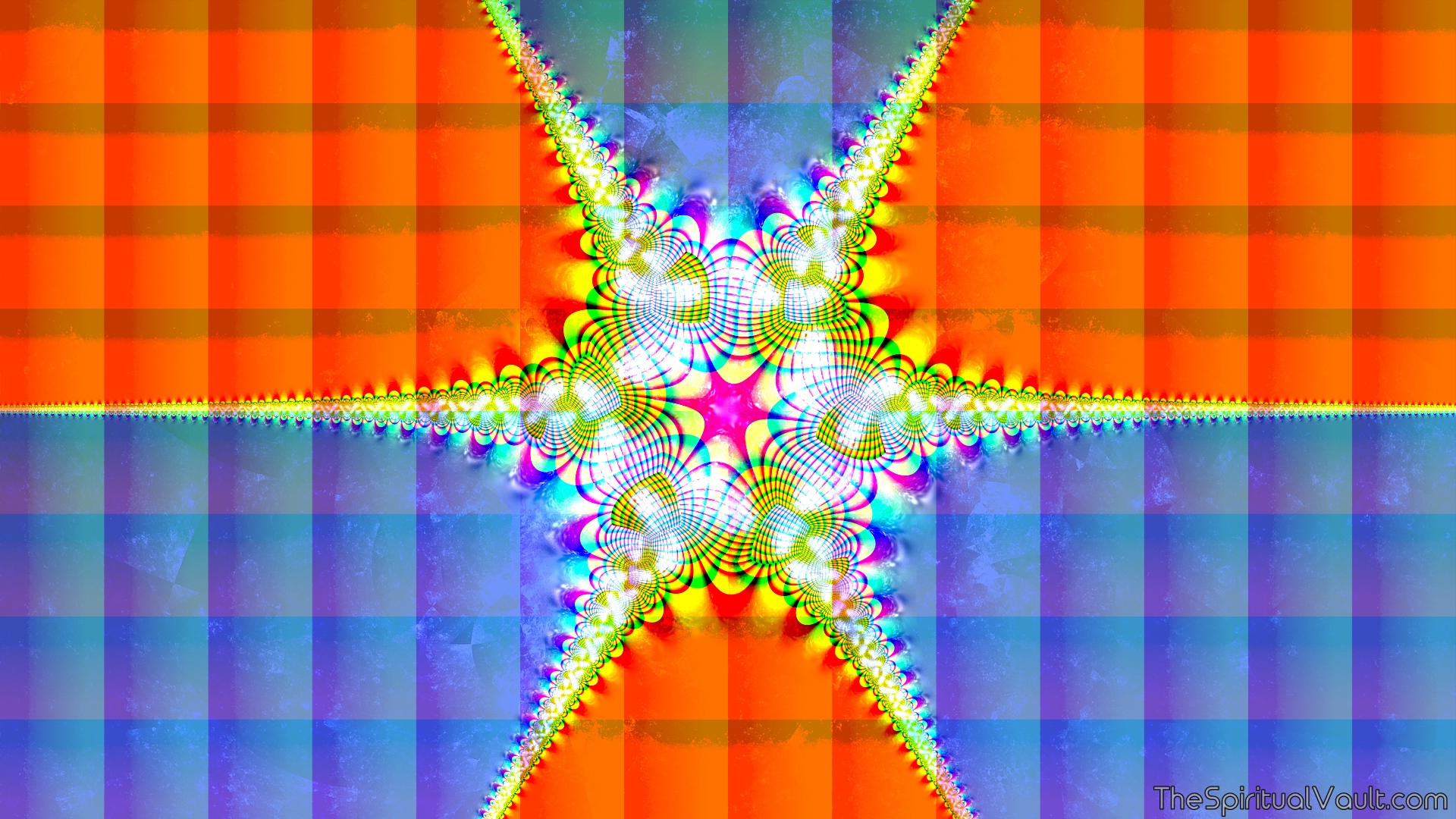 General 1920x1080 fractal kaleidoscope abstract colorful watermarked digital art
