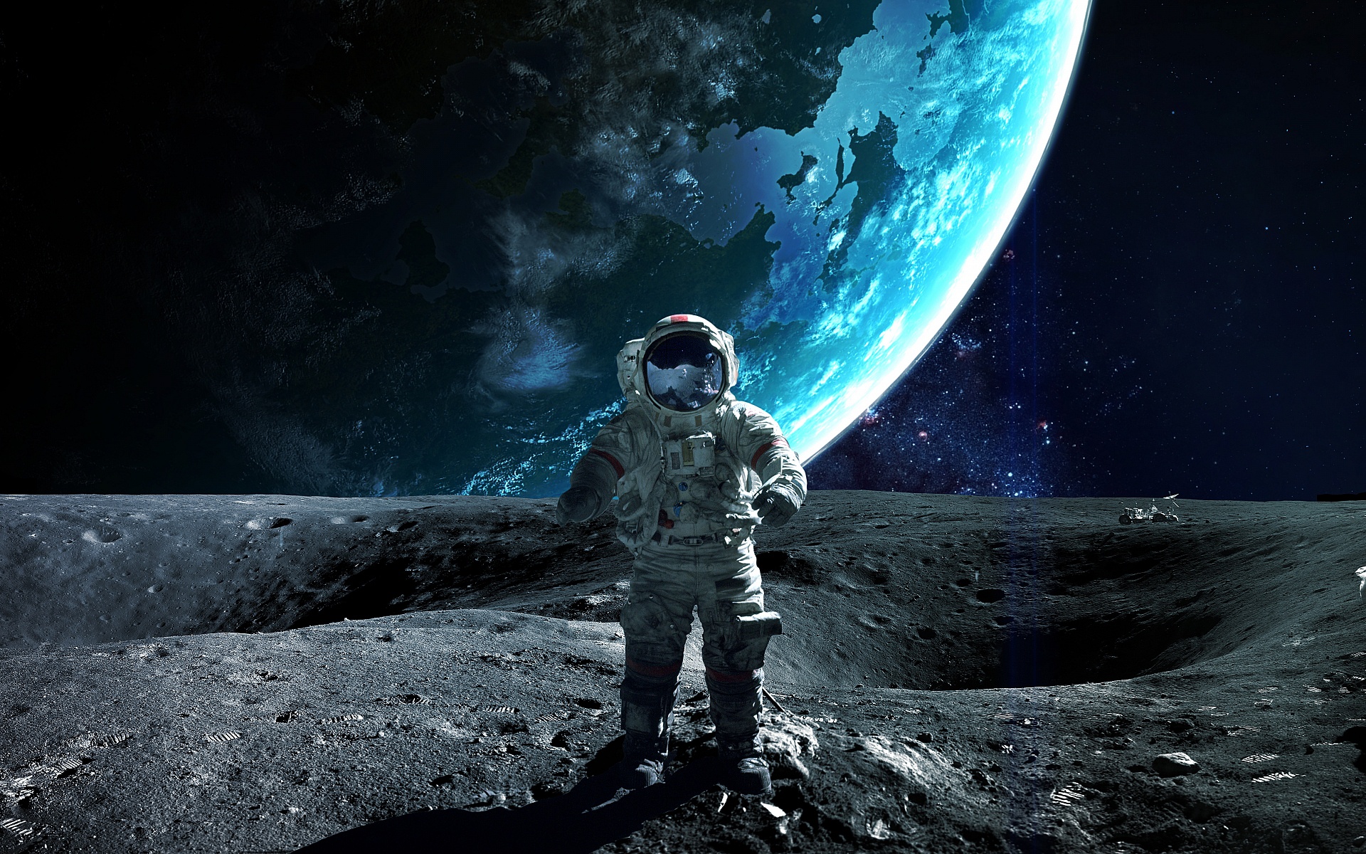 General 1920x1200 astronaut space space art Moon