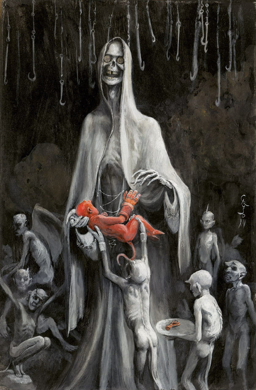 General 840x1280 Santiago Caruso dark dark fantasy fantasy art skull artwork Hellboy