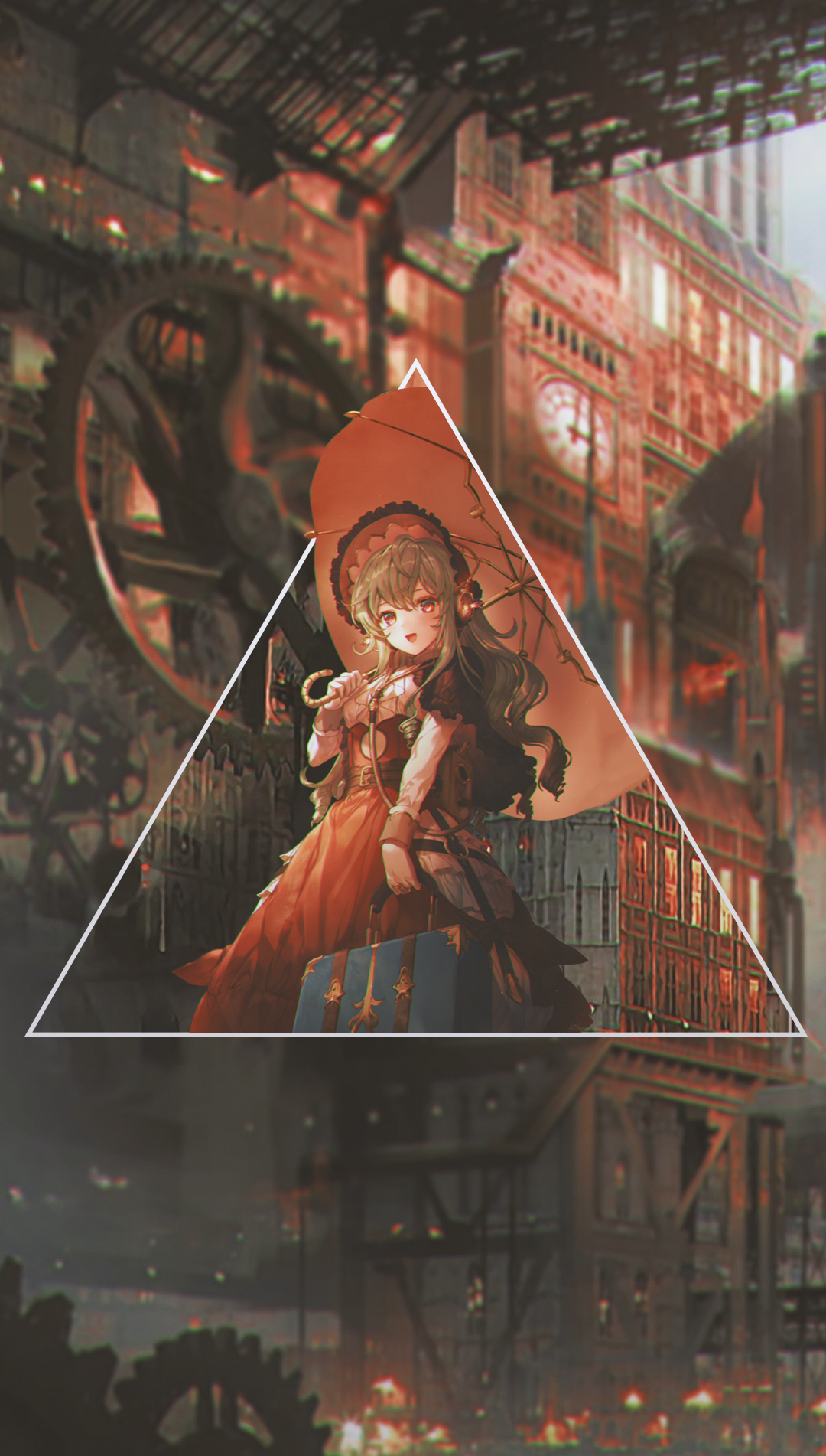 Anime 1080x1902 anime girls anime picture-in-picture steampunk umbrella