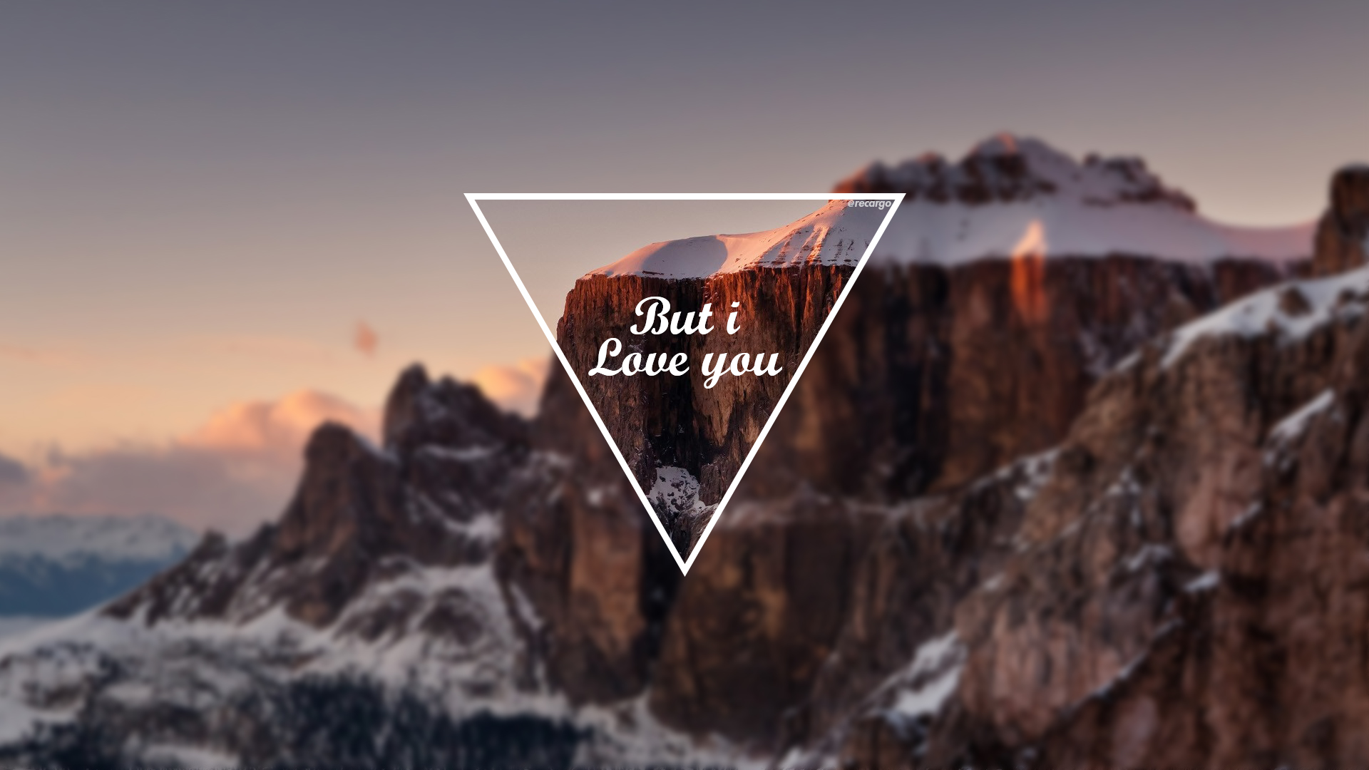 General 1920x1080 love mountain top triangle mountains text