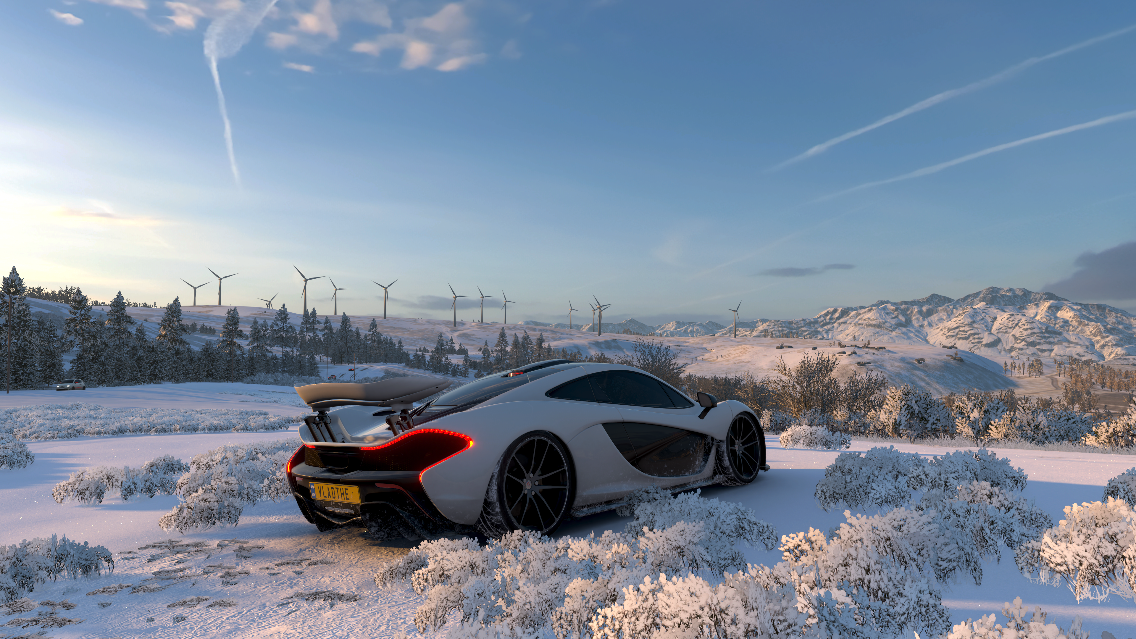 General 3840x2160 Forza Forza Horizon 4 video games car vehicle snow screen shot McLaren