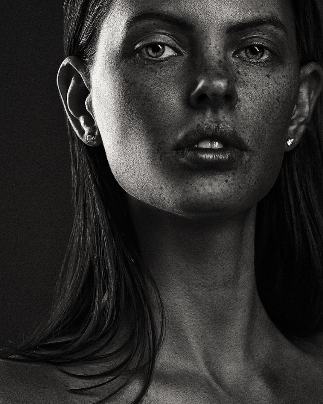 People 1080x1350 Aleksey Trifonov women model monochrome portrait portrait display freckles parted lips thick eyebrows