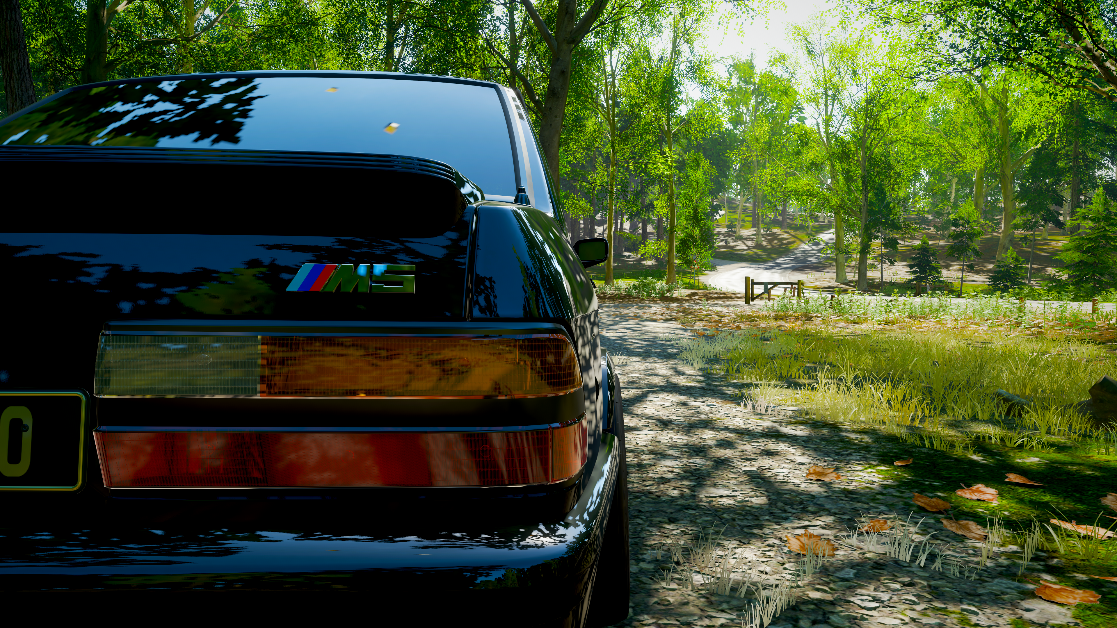 General 3840x2160 Forza Forza Horizon 4 BMW video games car BMW E28 BMW 5 Series taillights vehicle black cars