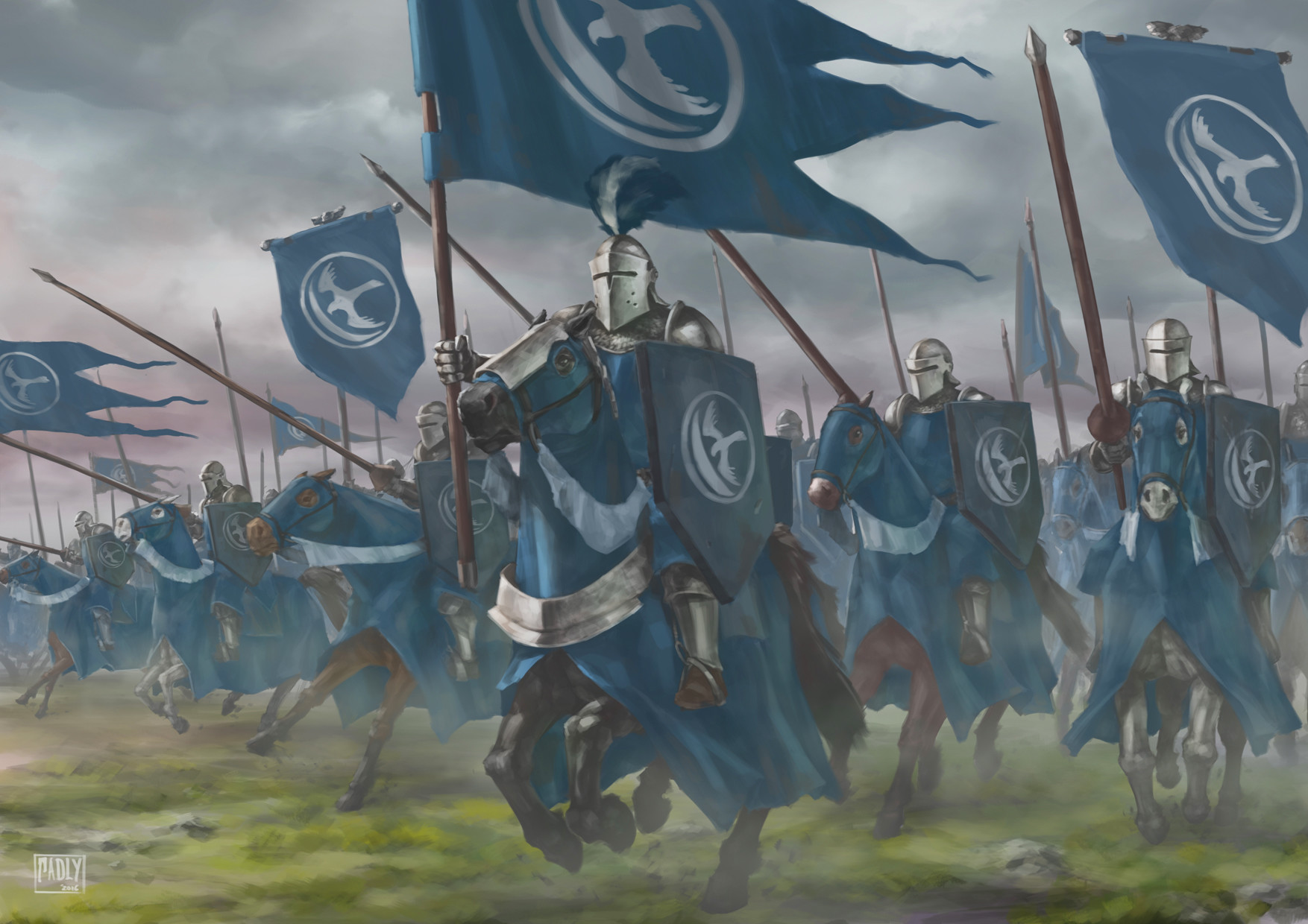 General 1754x1240 digital art knight army warrior flag war Game of Thrones House Arryn TV series